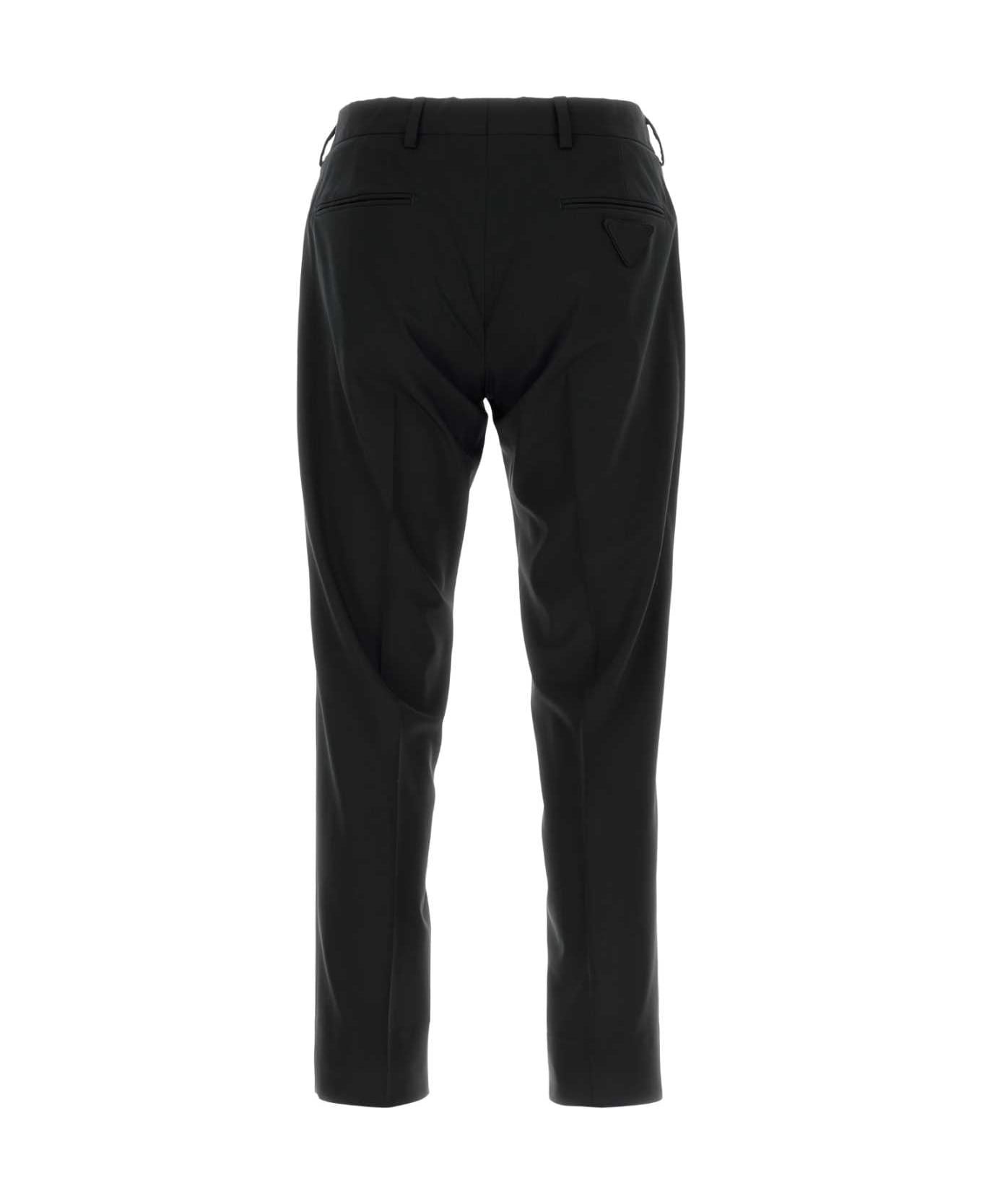 Prada Black Stretch Wool Pant - NERO