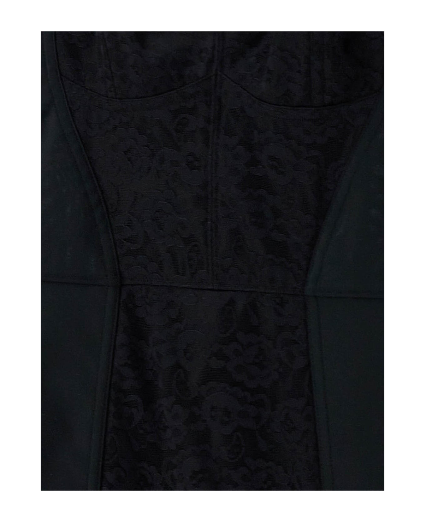 Dolce & Gabbana Satin Guepierre Dress - Black  