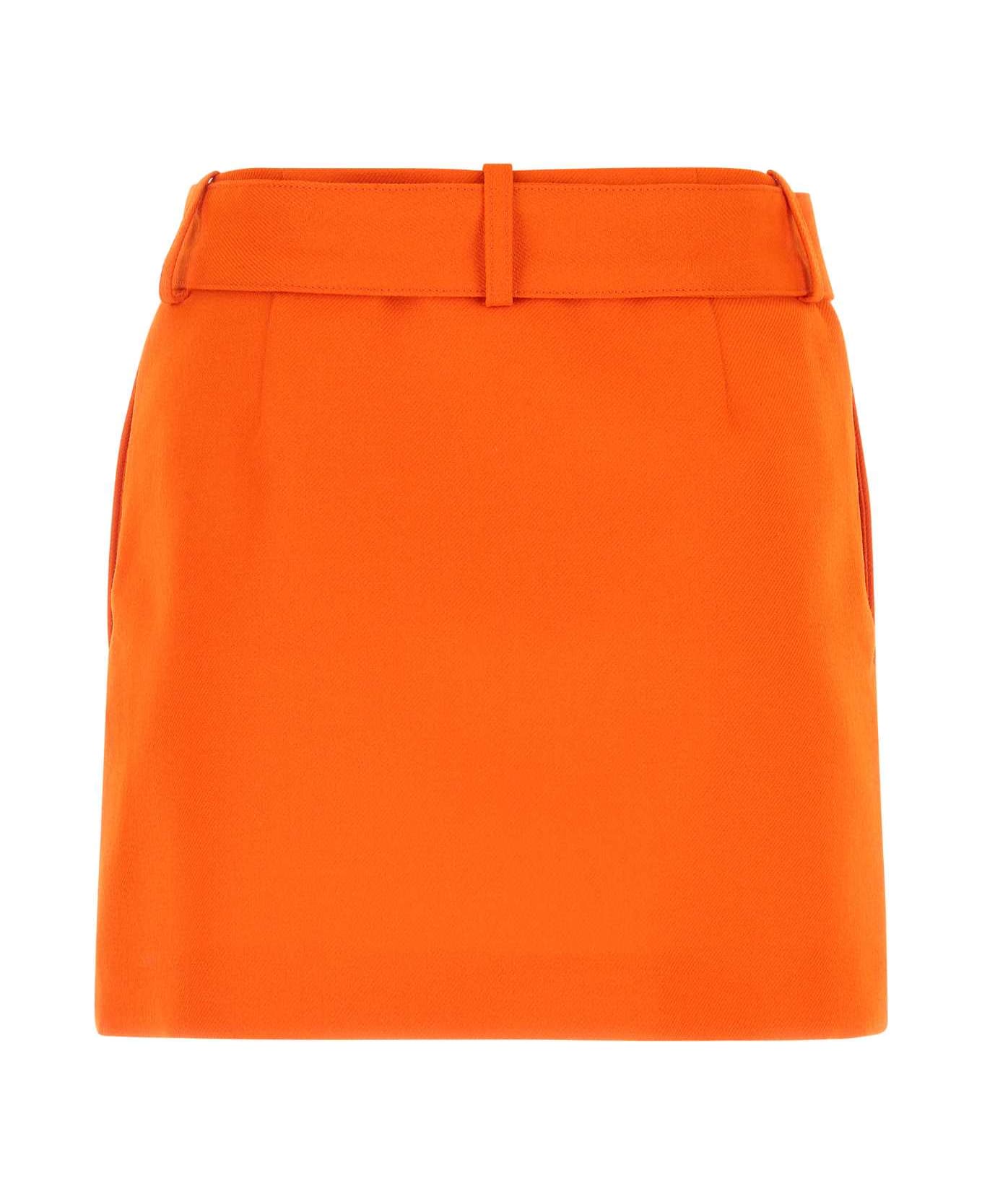 Ami Alexandre Mattiussi Orange Wool Mini Skirt - 800 スカート