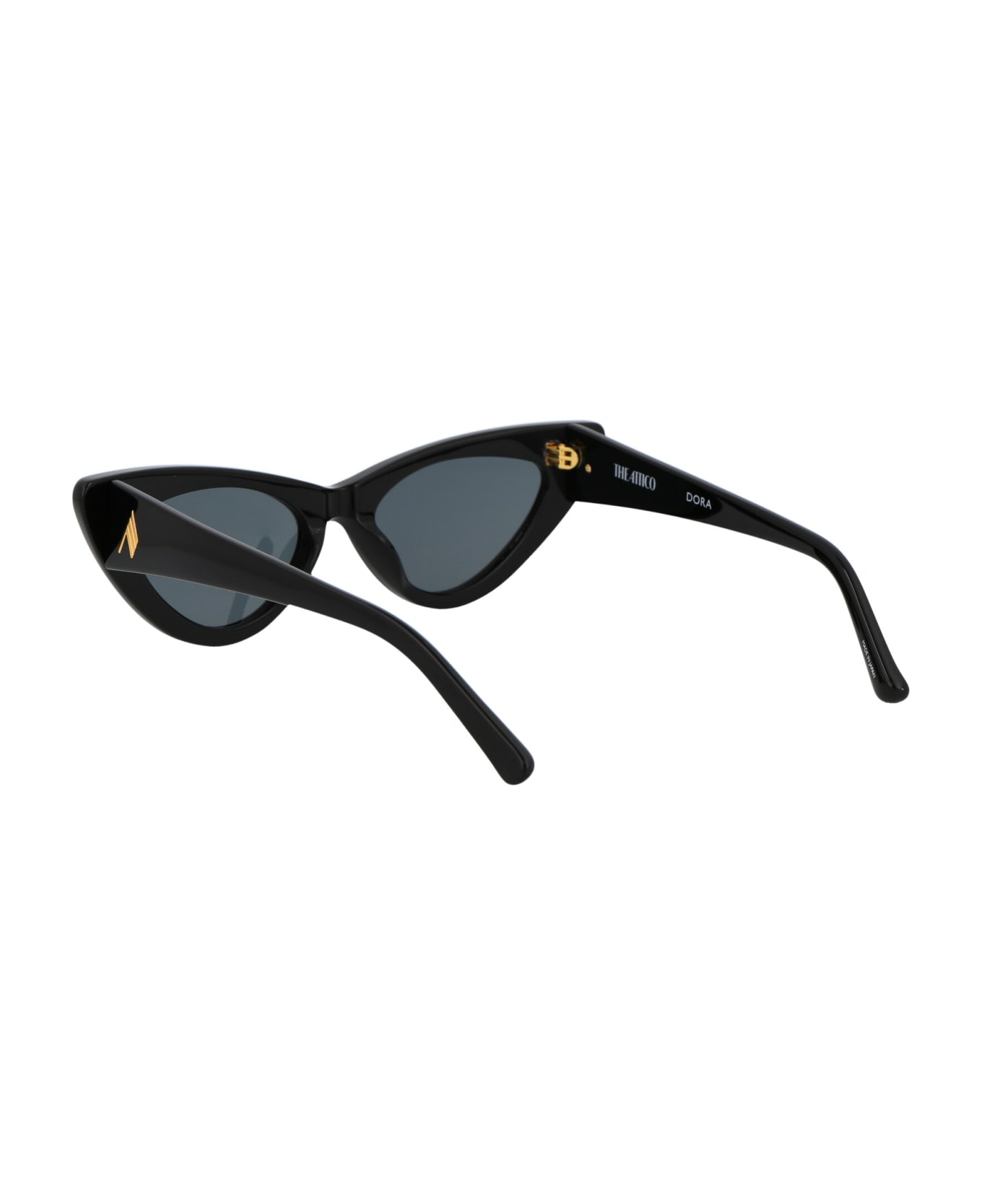 The Attico Dora Sunglasses - BLACK/YELLOWGOLD/GREY サングラス