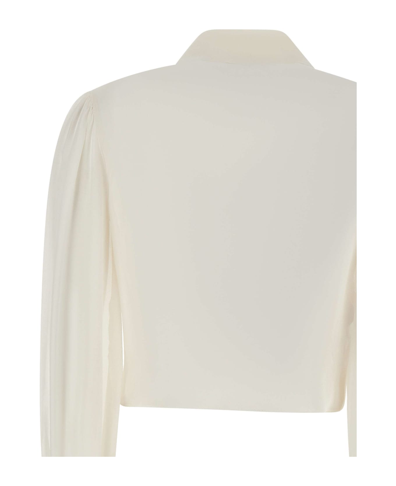 Elisabetta Franchi 'events' Silk Georgette Shirt - WHITE