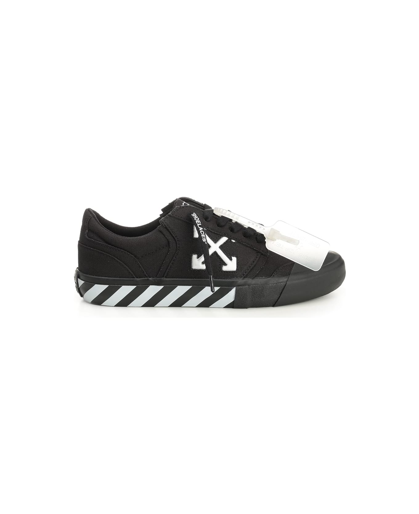 Off-White Sneakers With Laces And Logo - BLACK