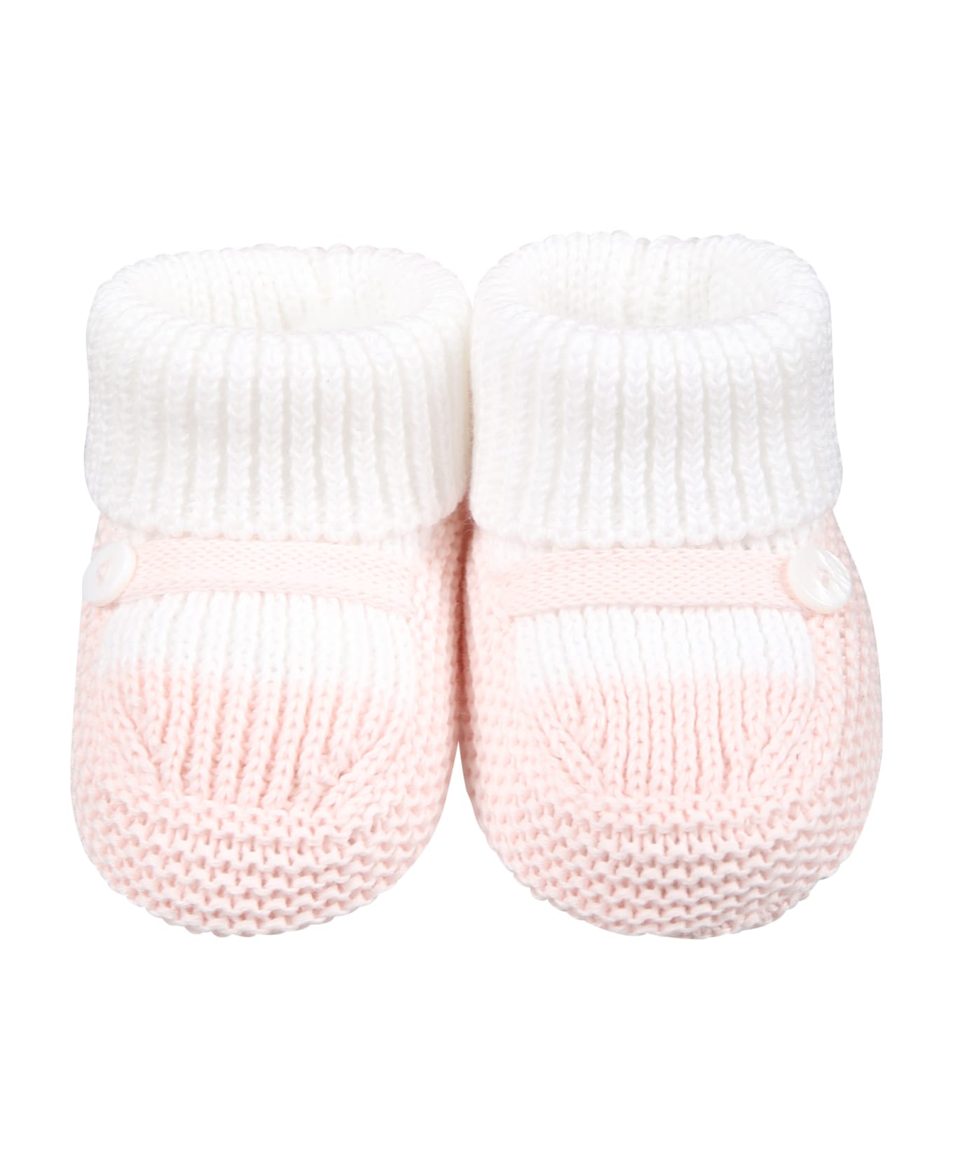 Little Bear Pink Bootees For Baby Girl - Pink アクセサリー＆ギフト
