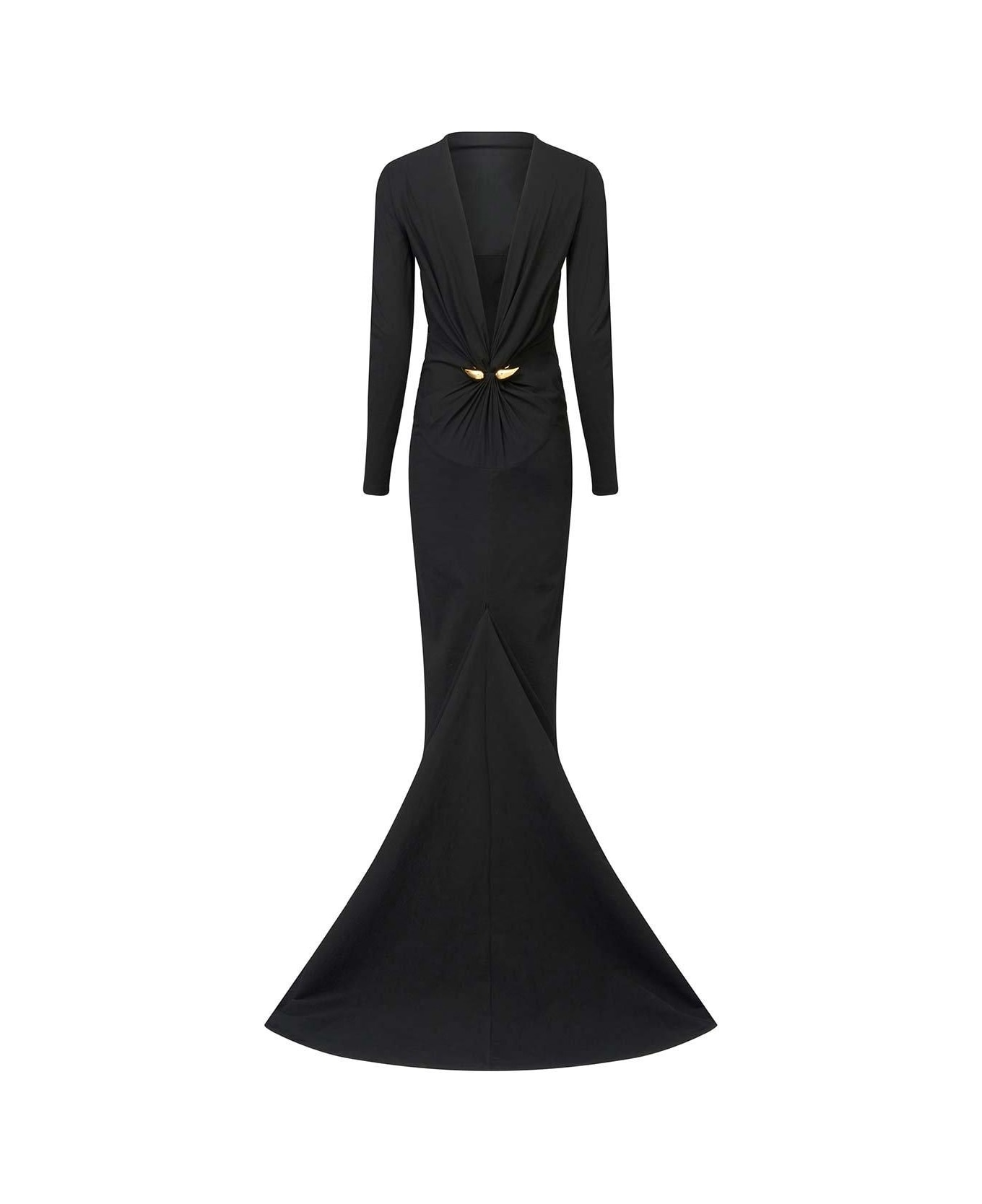 Alaia Embellished Cut-out Detailed Maxi Dress - Black