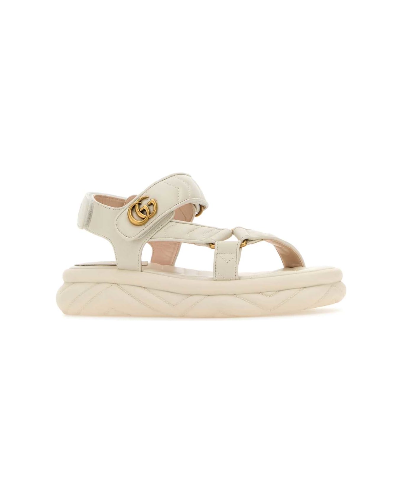 Gucci Ivory Leather Sandals - NMYWHINMYWHNM サンダル