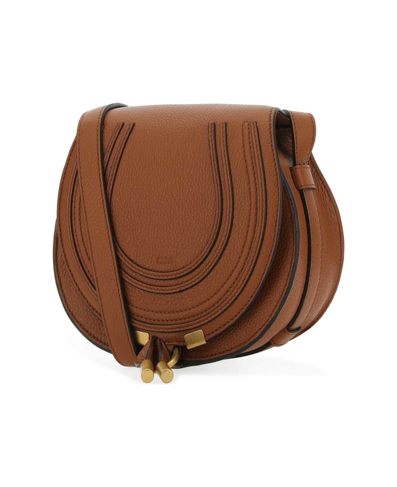 Chloé Caramel Leather Small Marcie Crossbody Bag - 25M