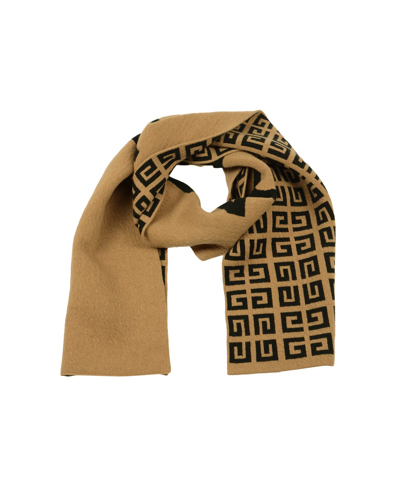Givenchy Logo Knit Monogram Scarf - Black スカーフ