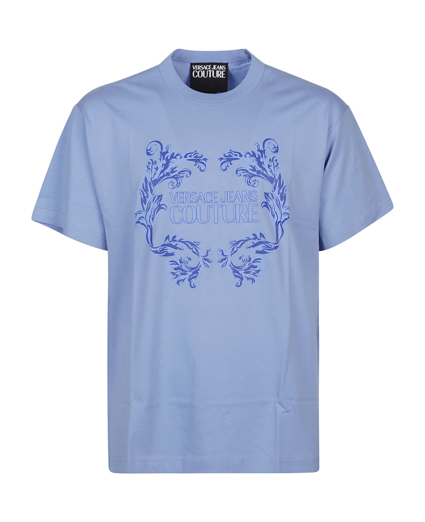 Versace Jeans Couture Baroque Logo T-shirt - Cerulean シャツ