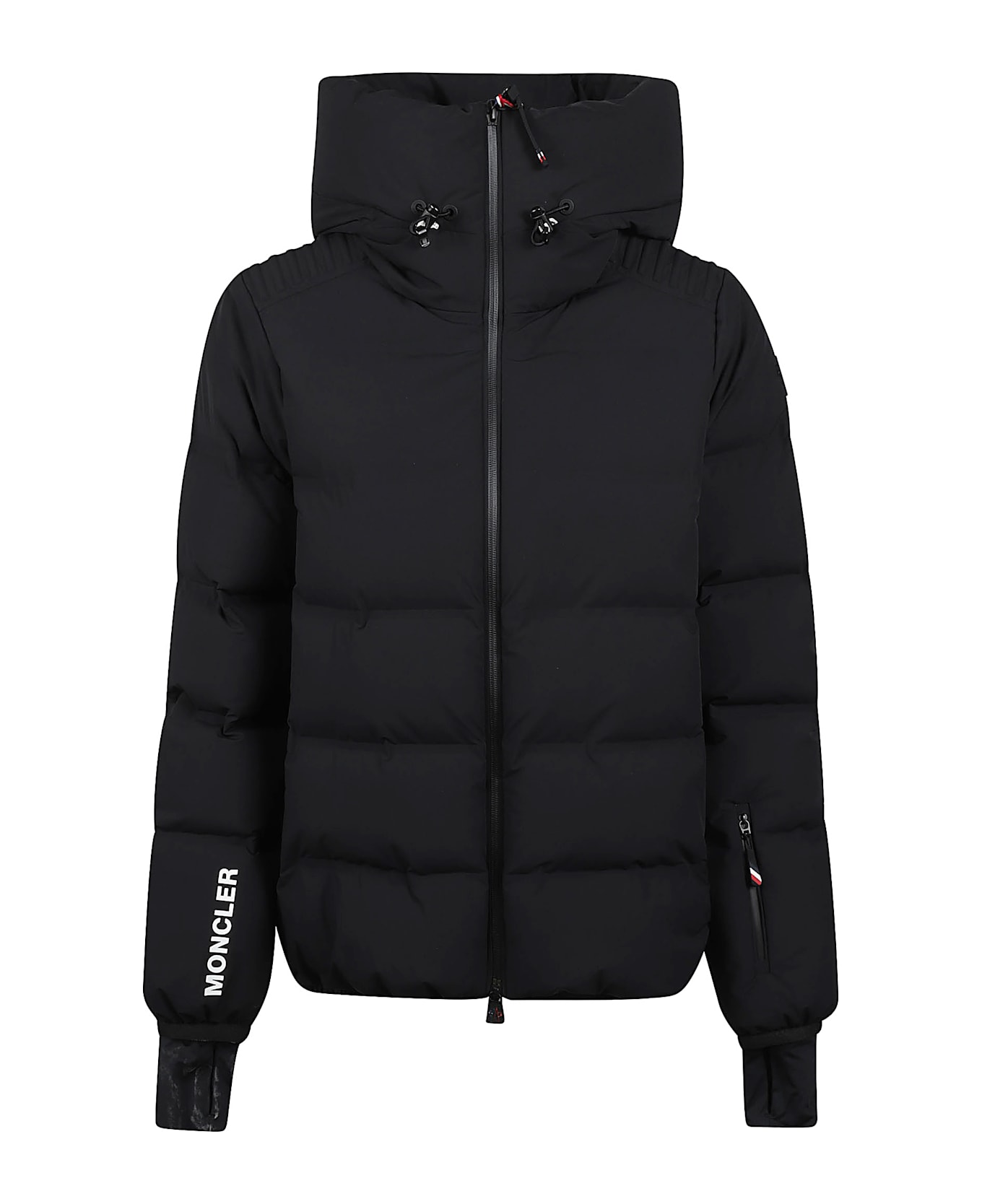 Moncler Grenoble Logo Sleeve Padded Jacket - BLACK