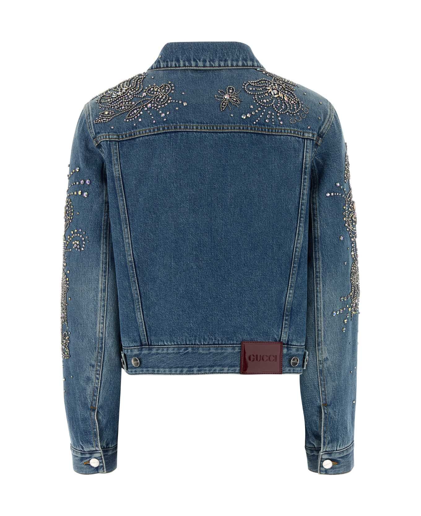 Gucci Denim Jacket - BLUEANDBEIGESTRIPES