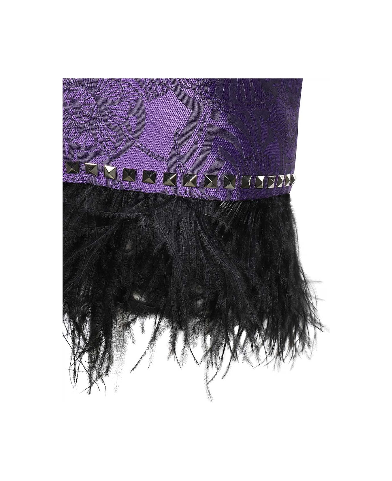 John Richmond Jacquard Skirt - purple