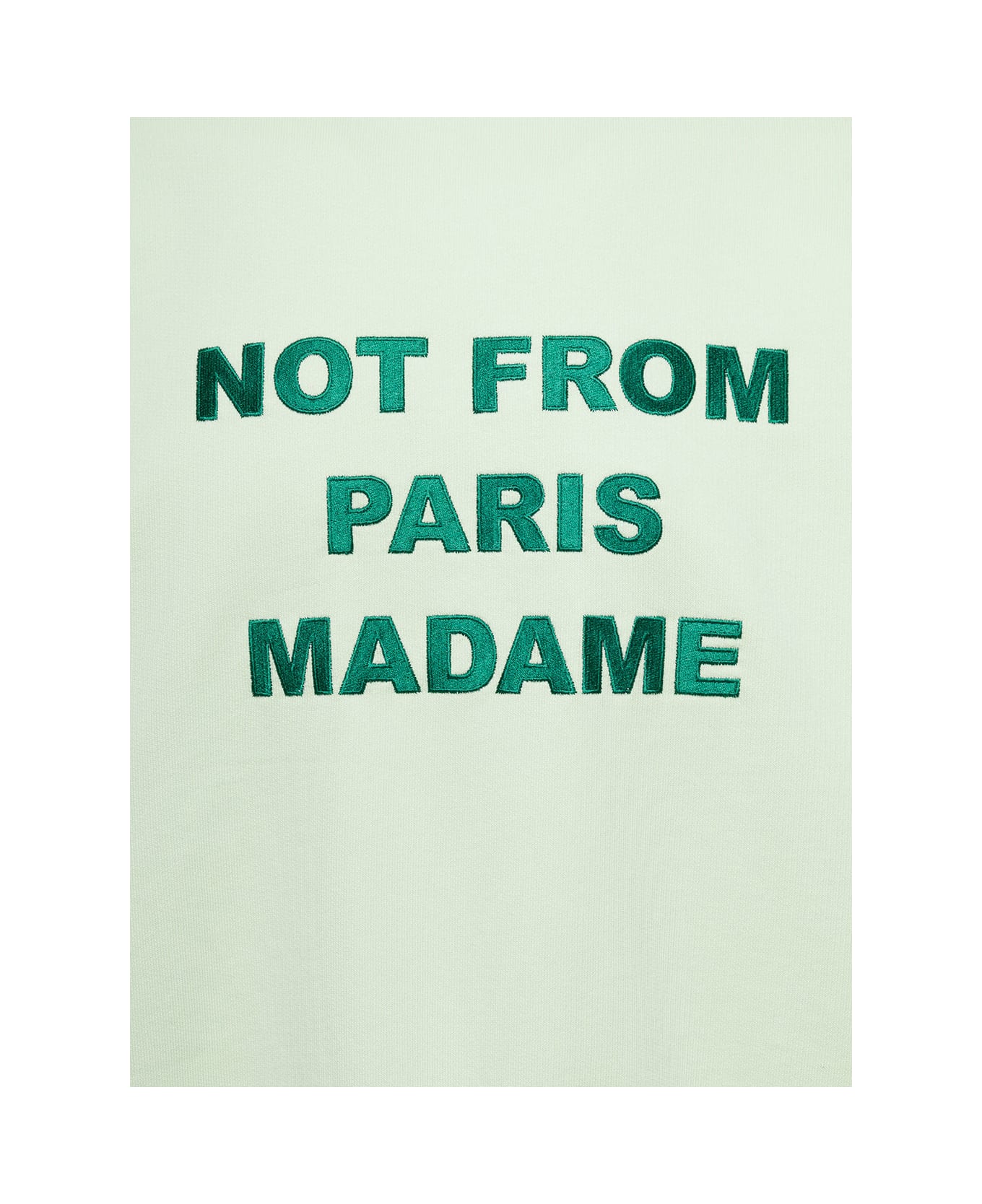 Drôle de Monsieur Green Crewneck Sweatshirt With Slogan Print In Cotton Man - Green