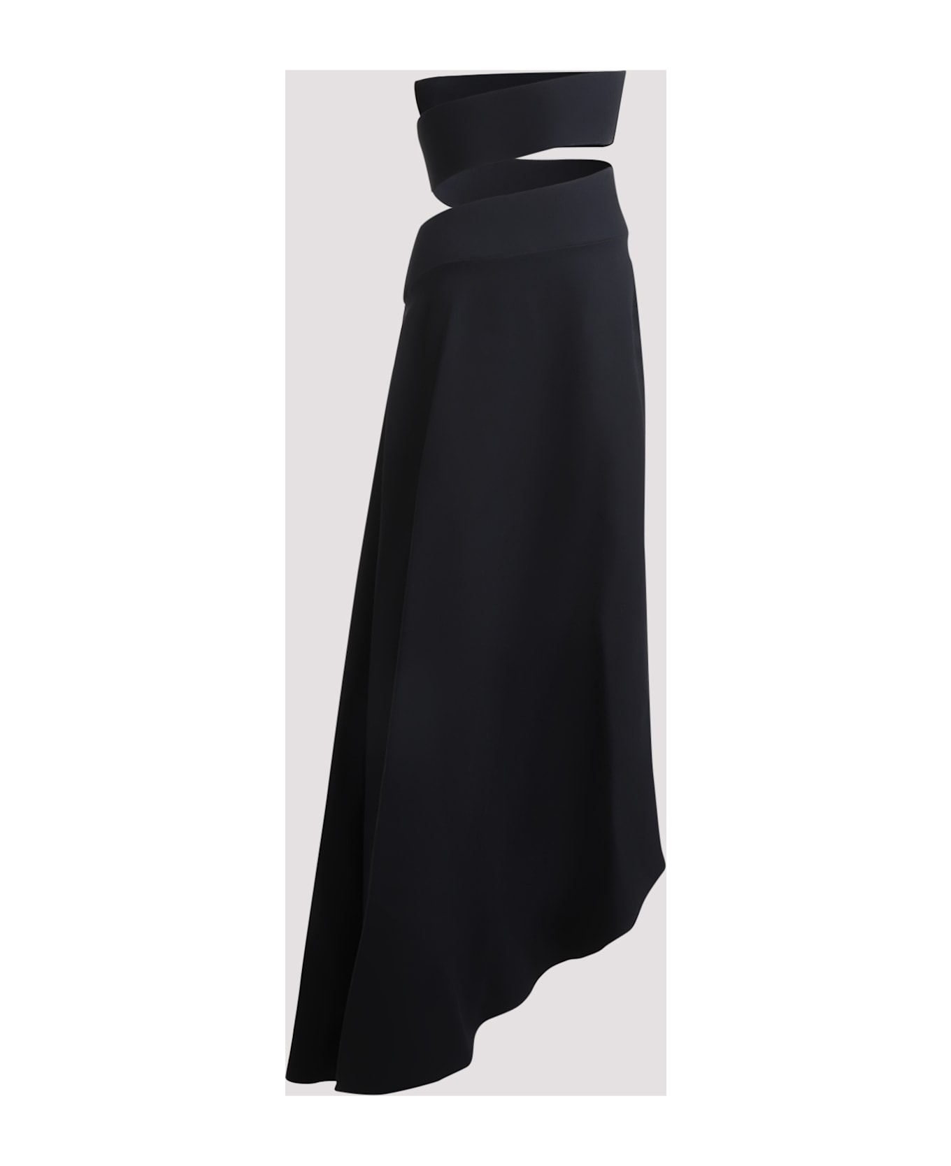 Alaia Alaïa Spiral Fluid Cady Dress - Noir Alaia