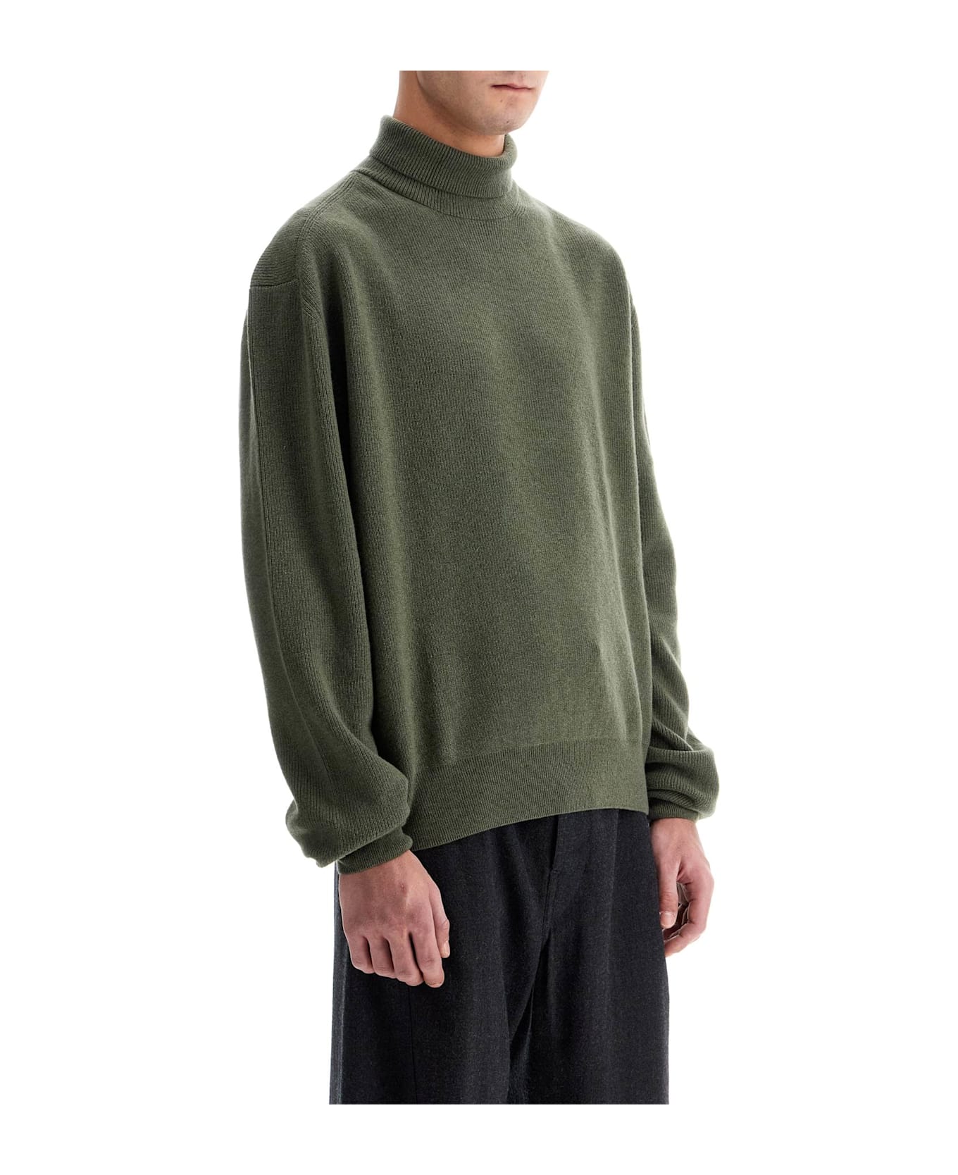 Lemaire High Neck Knitted Jumper - LIGHT MOSS (Green)