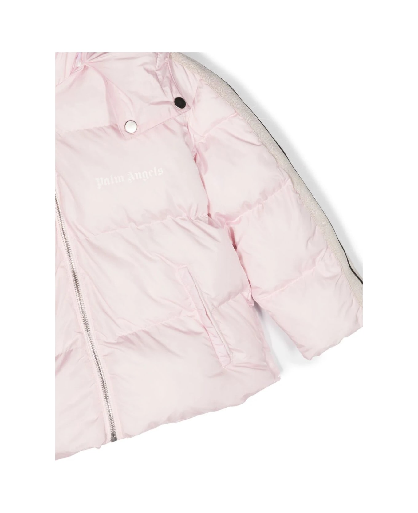 Palm Angels Pink Puffer Jacket With Logo - Pink