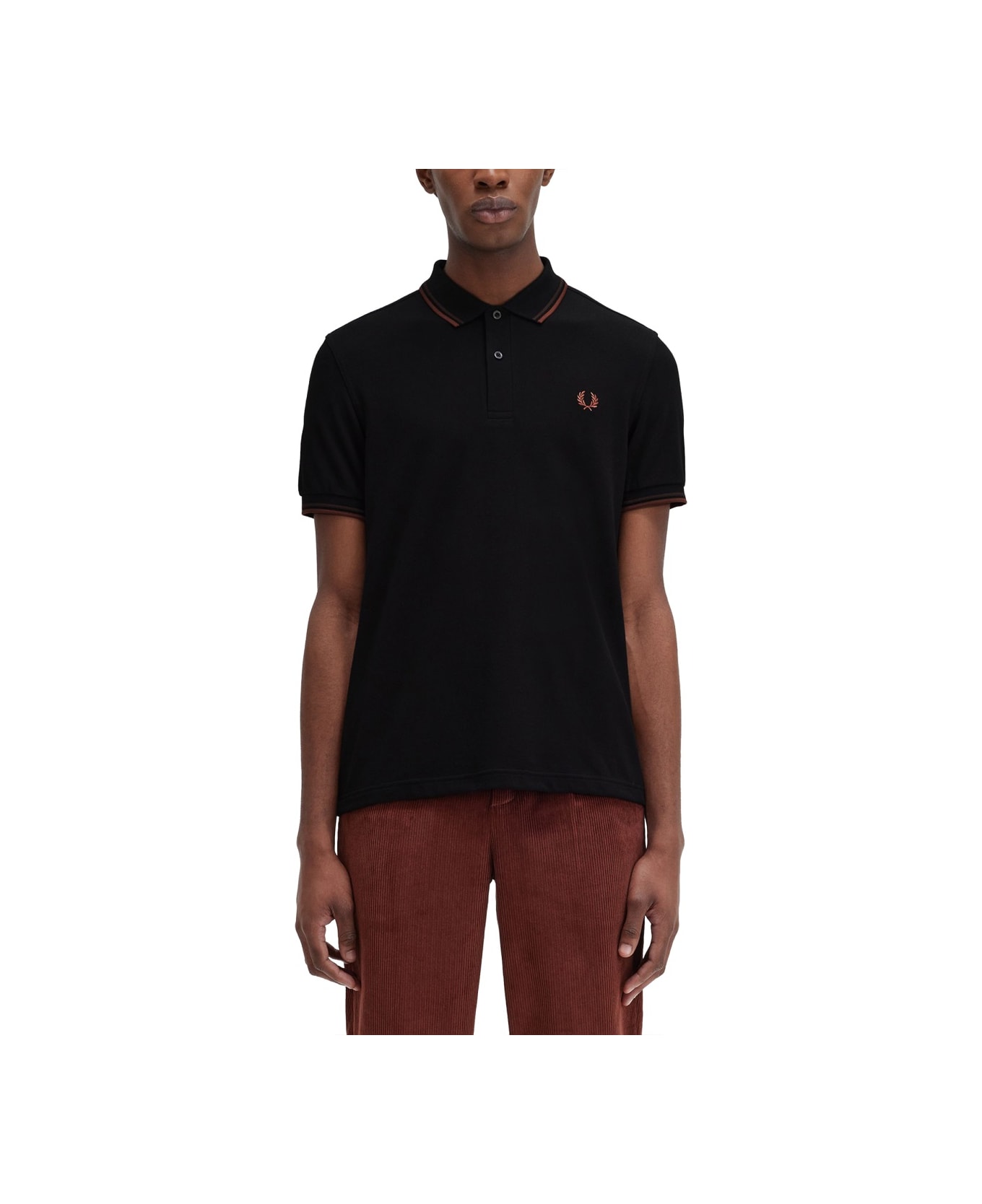 Fred Perry Polo With Logo - BLACK