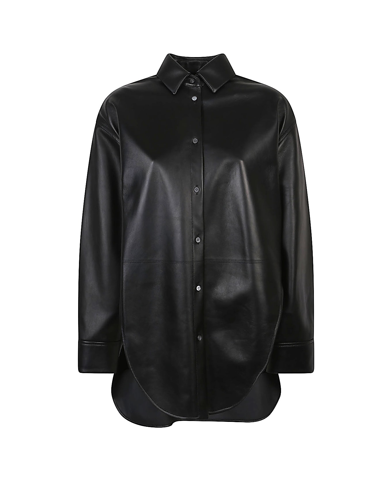Loewe Leather Shirt - Black