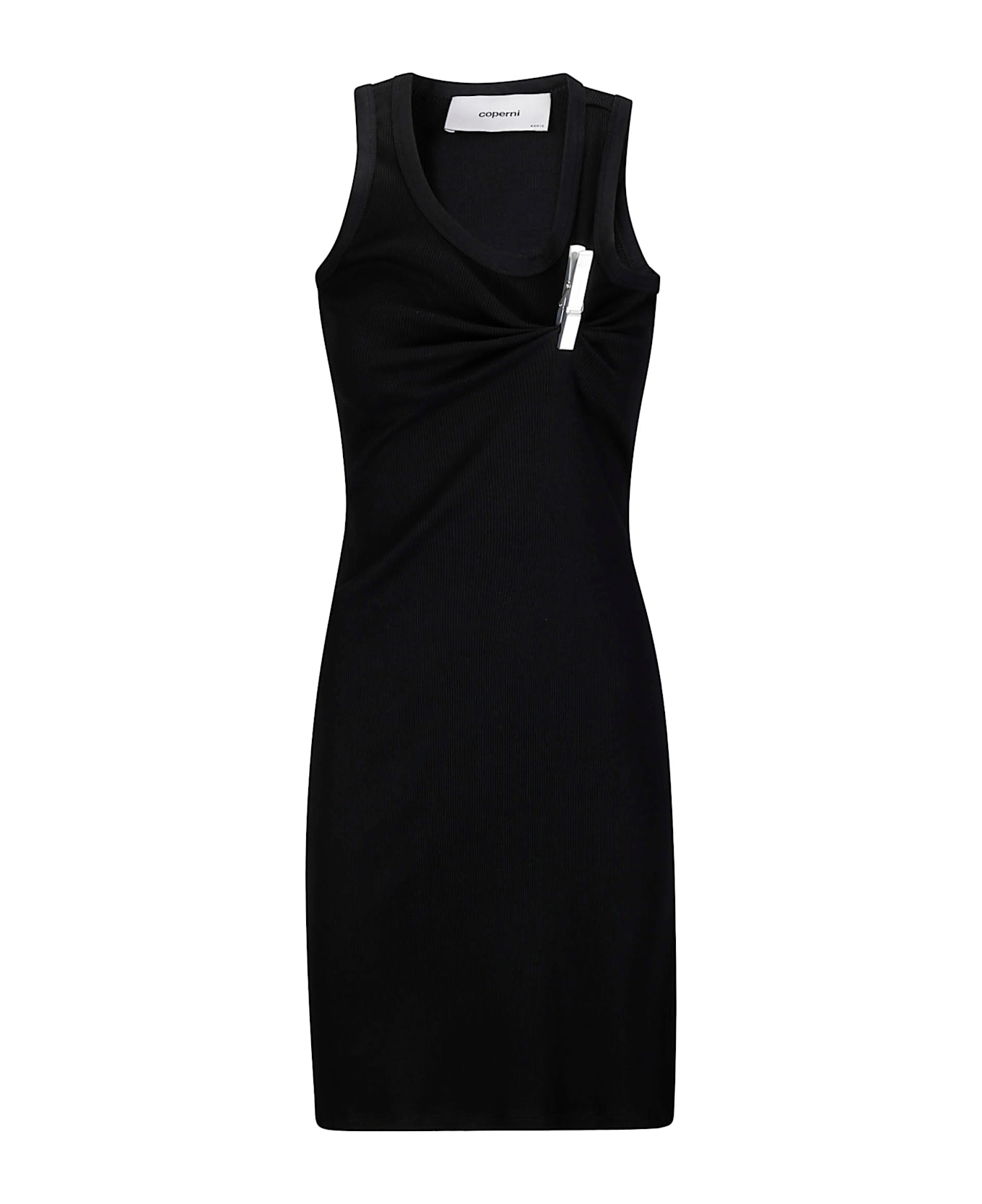 Coperni 
clip
 Black Cotton Dress - BLACK TELLY