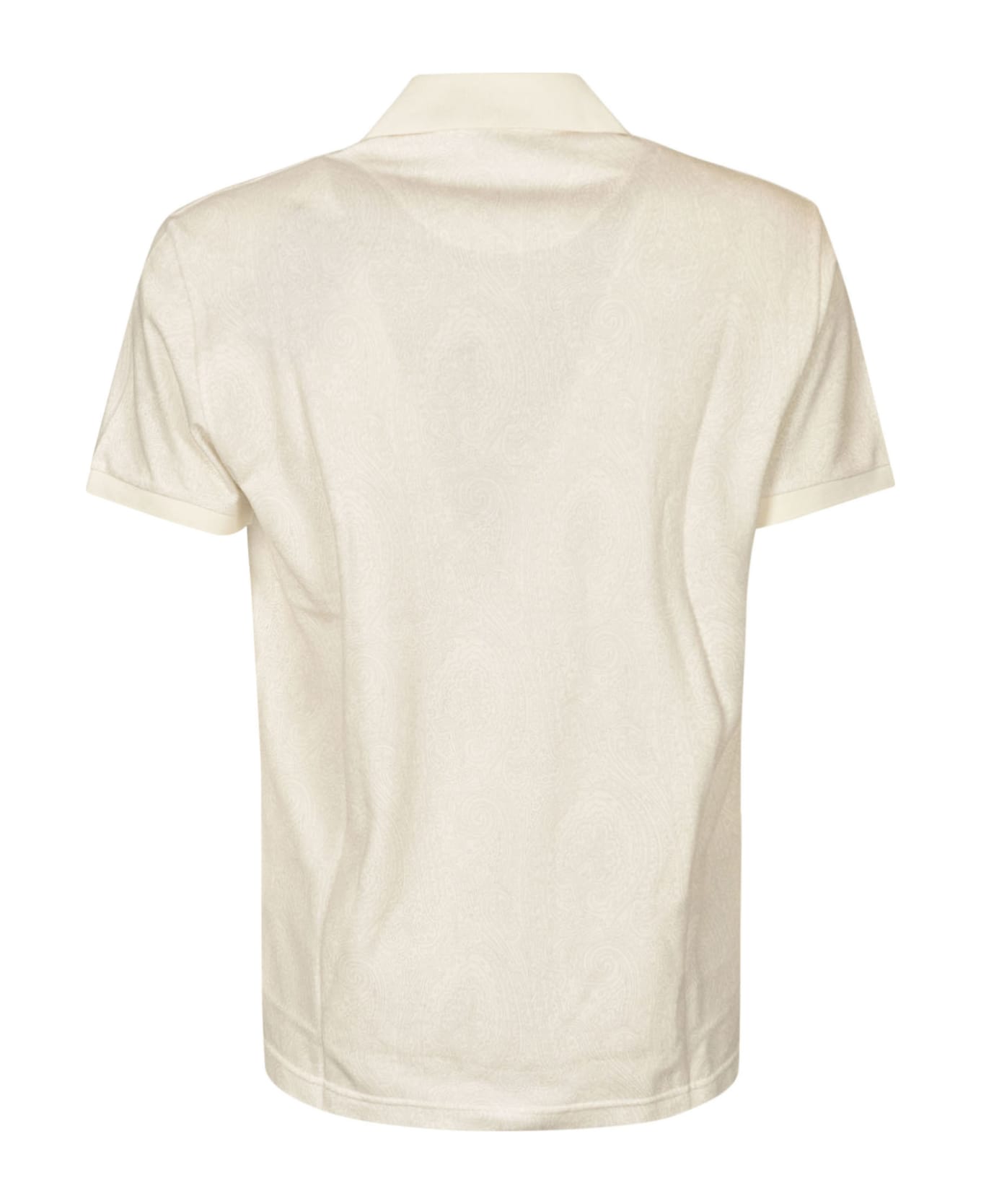 Etro Paisley Print Regular Polo Shirt - White