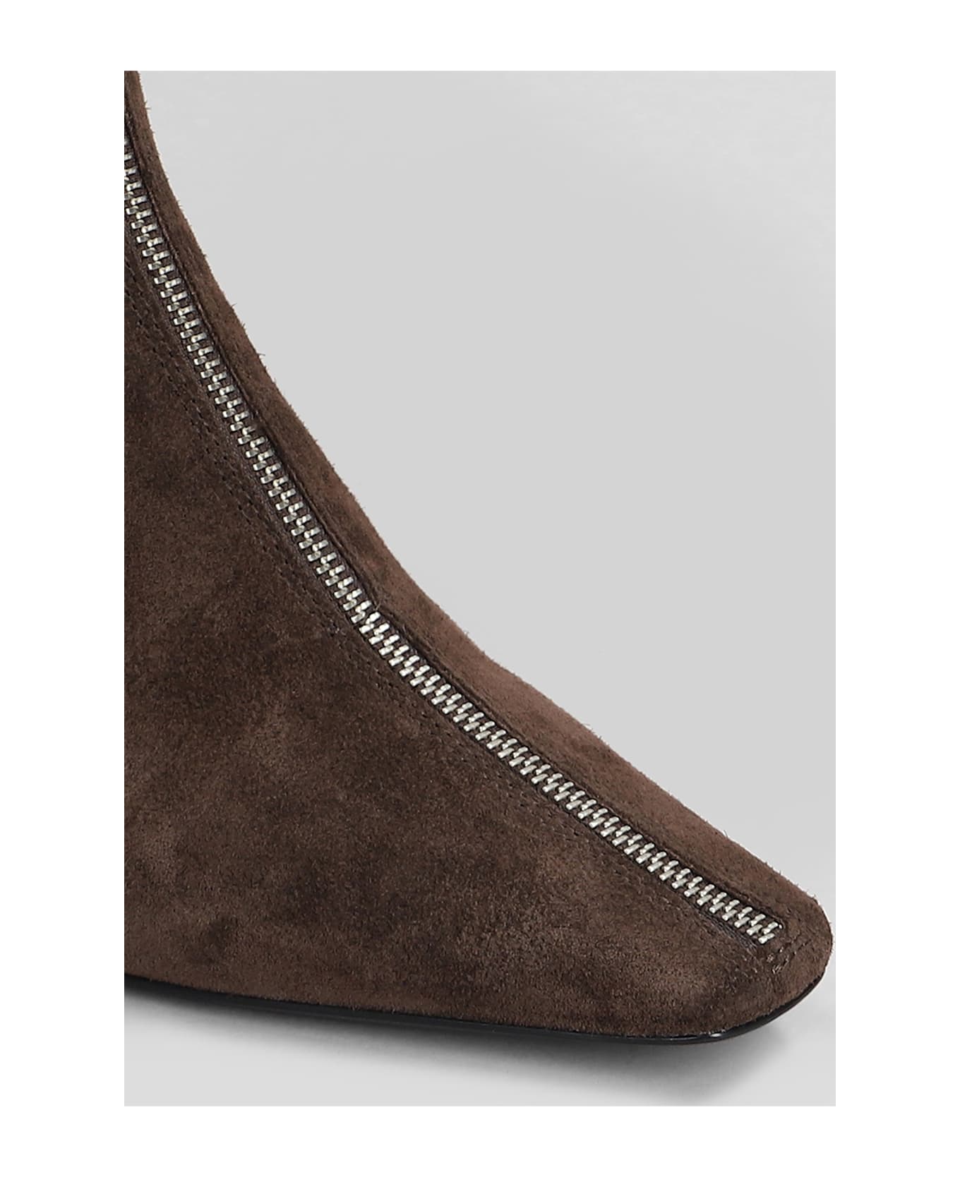 Simkhai Ryder High Heels Ankle Boots In Brown Suede - brown