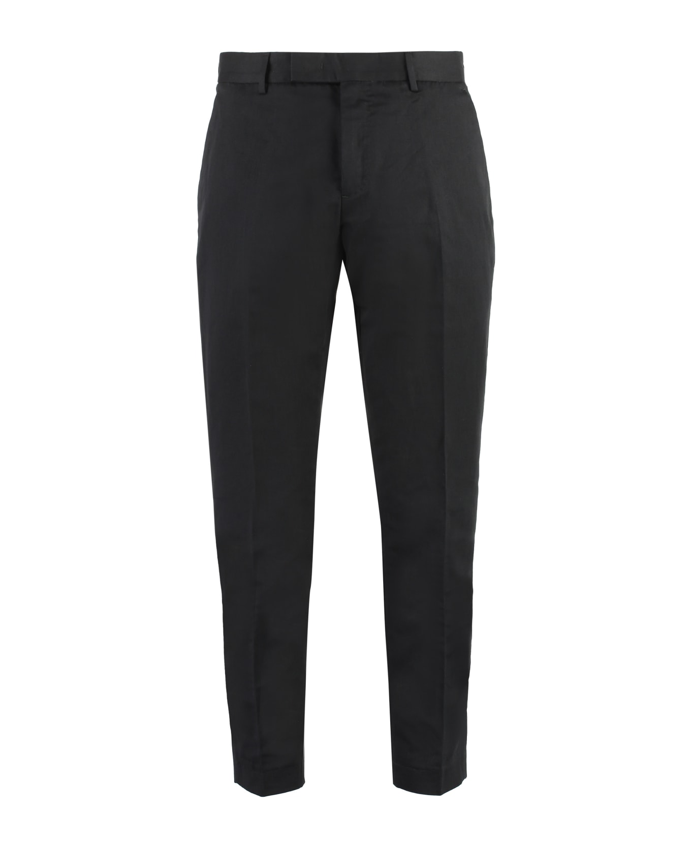 PT Torino Cotton-linen Trousers - Black