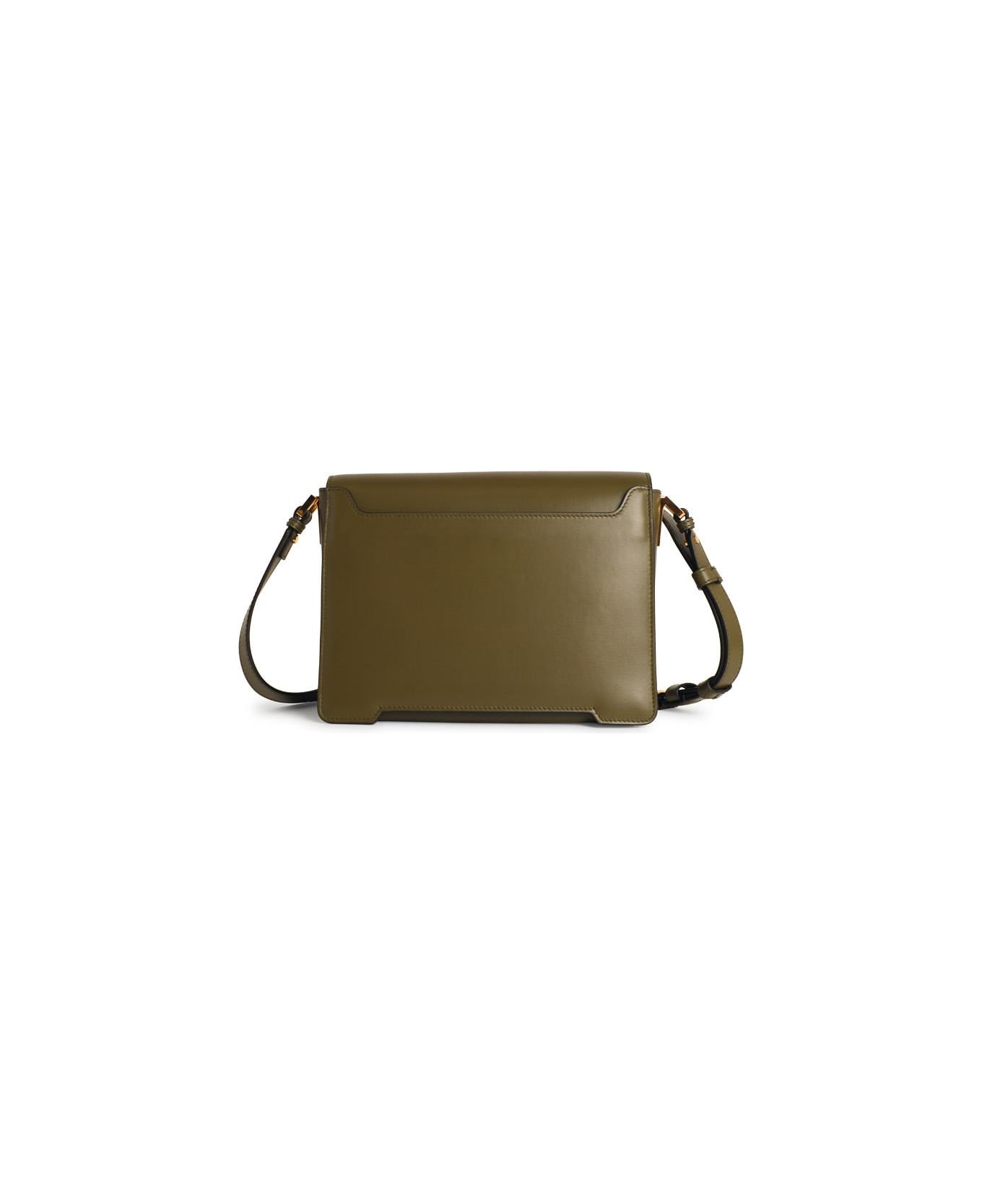 Marni Medium 'trunkaroo' Shoulder Bag In Green Leather - DEEP SAGE