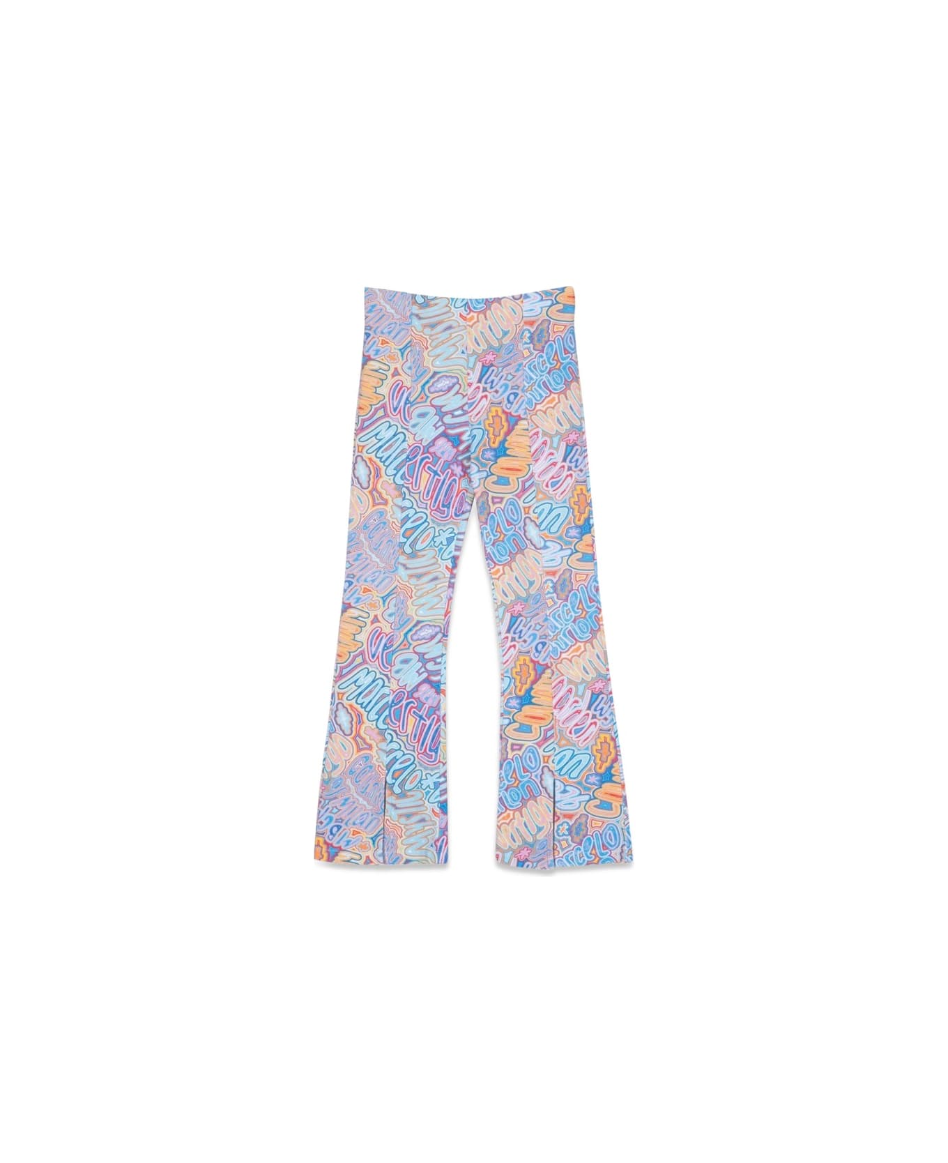 Marcelo Burlon Flare Split Cuffs Trousers - MULTICOLOUR