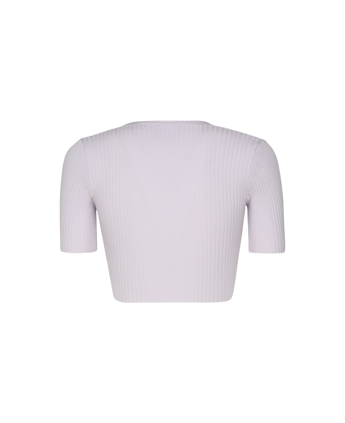 Courrèges Crop Top In Cotton - Grey