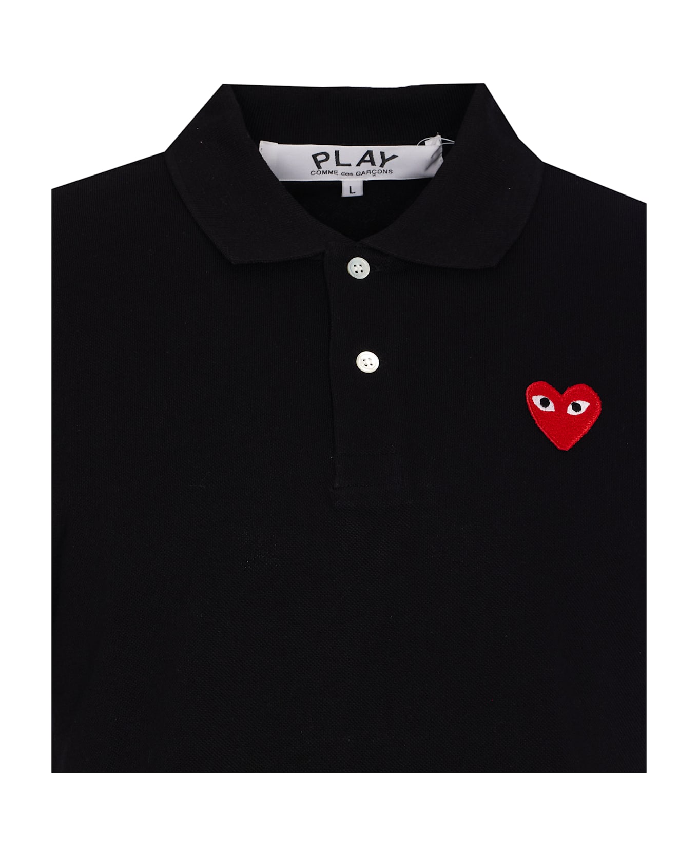 Comme des Garçons Play Heart Logo Polo - Black