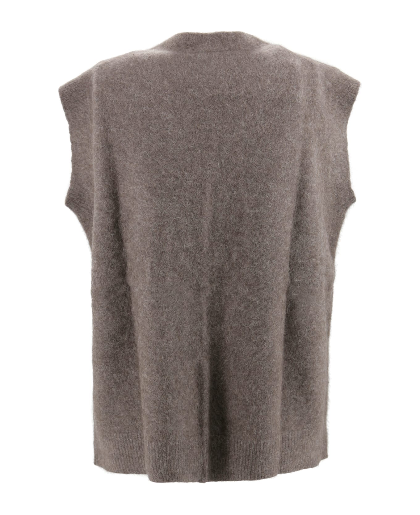 Parosh Sleeveless Knitted Vest - Castagna