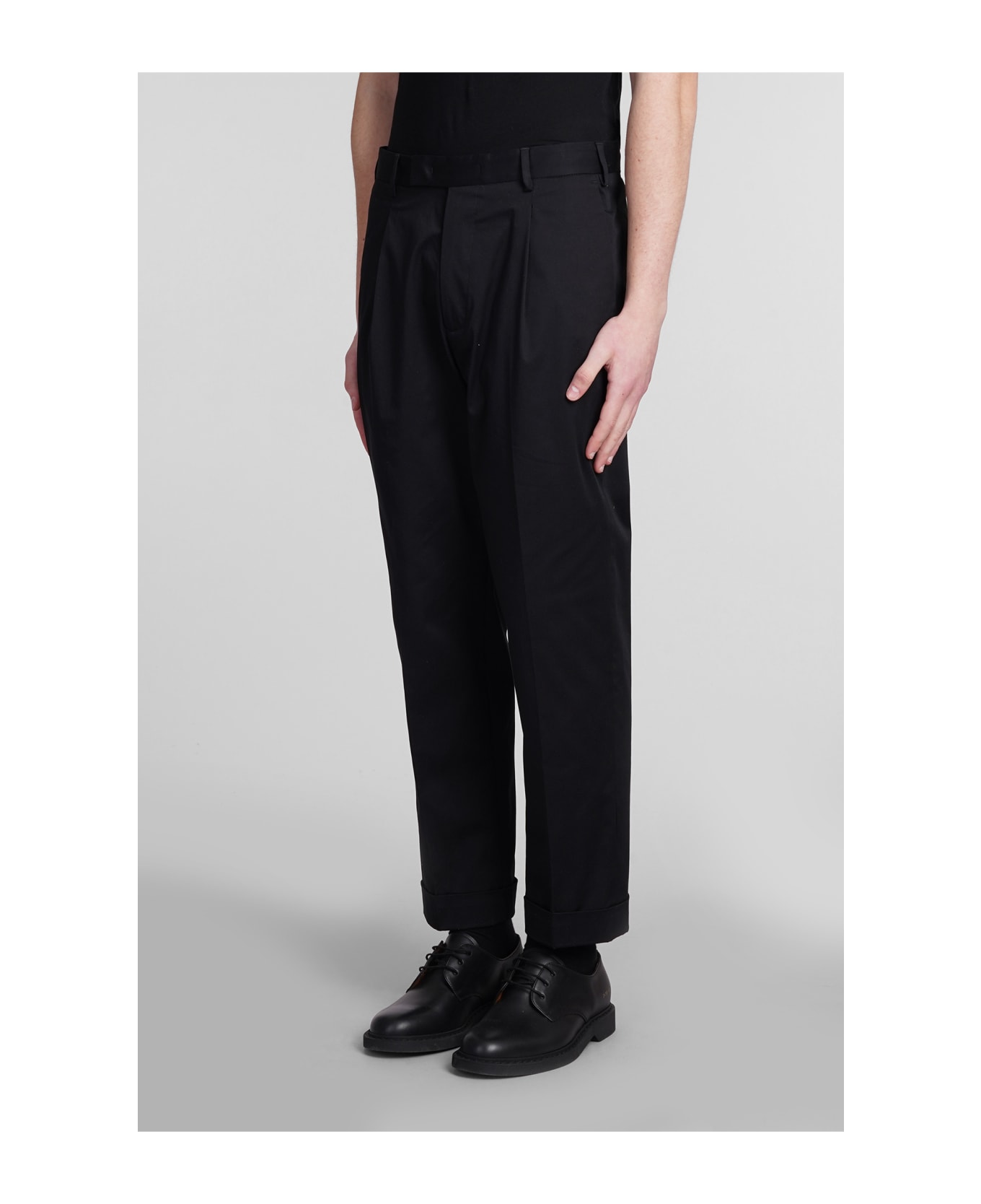 Low Brand Kim Pants In Black Cotton - black