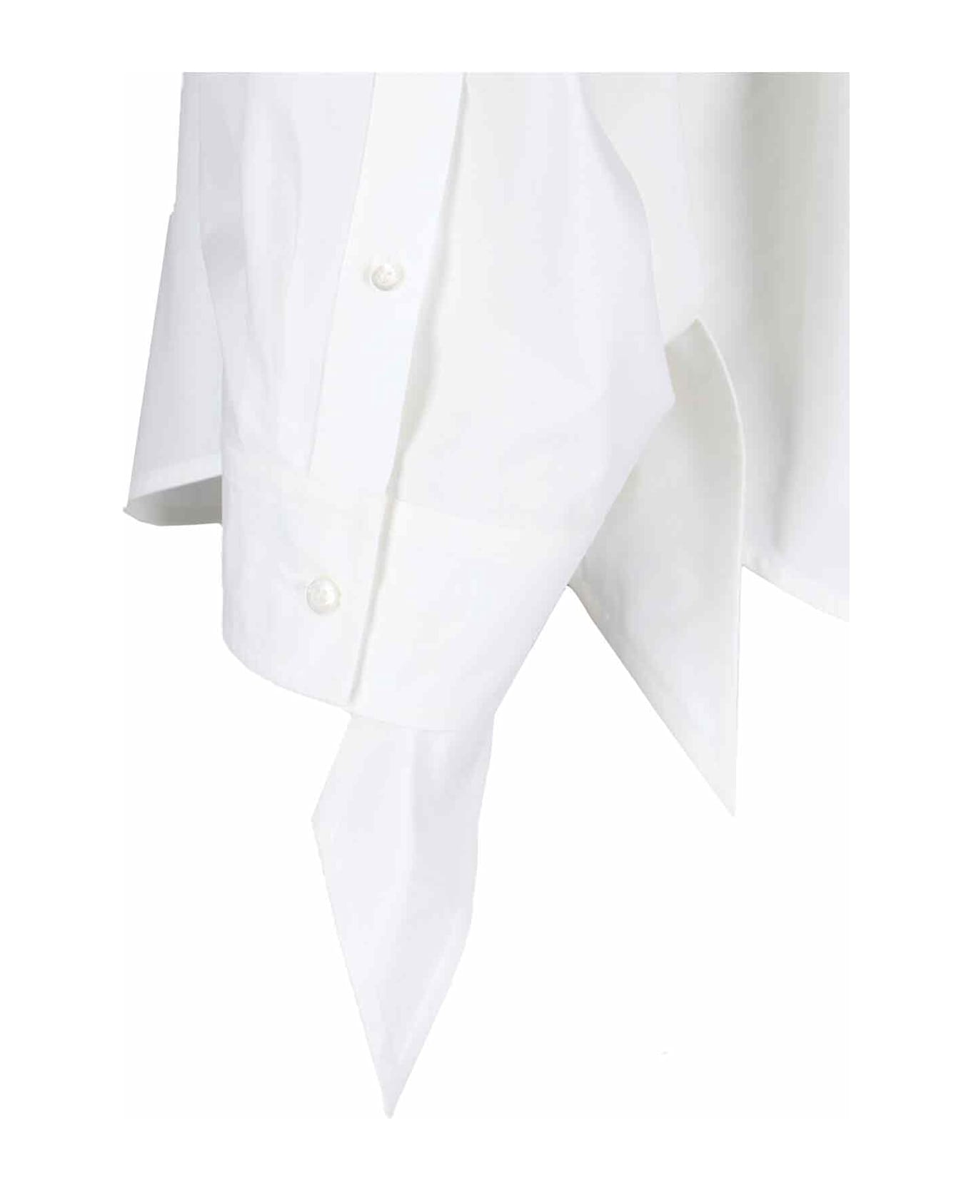 Balenciaga Shirt With Knotted Cuffs - White