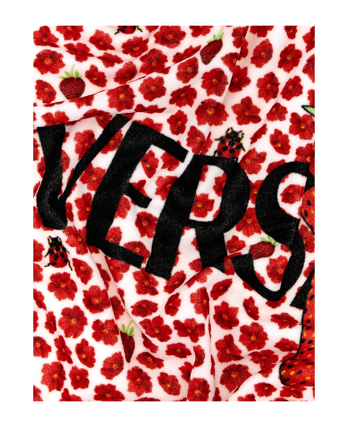 Versace Beach Towel 'strawberry Garden' - Multicolor