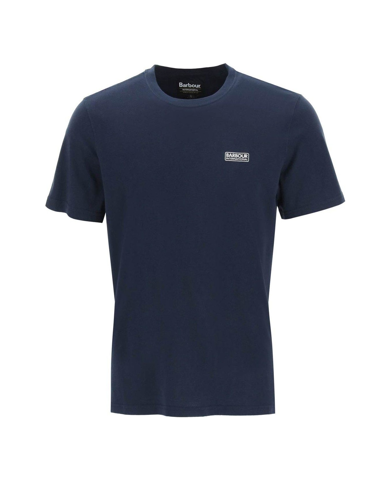 Barbour Logo Detailed Crewneck T-shirt - Blue シャツ