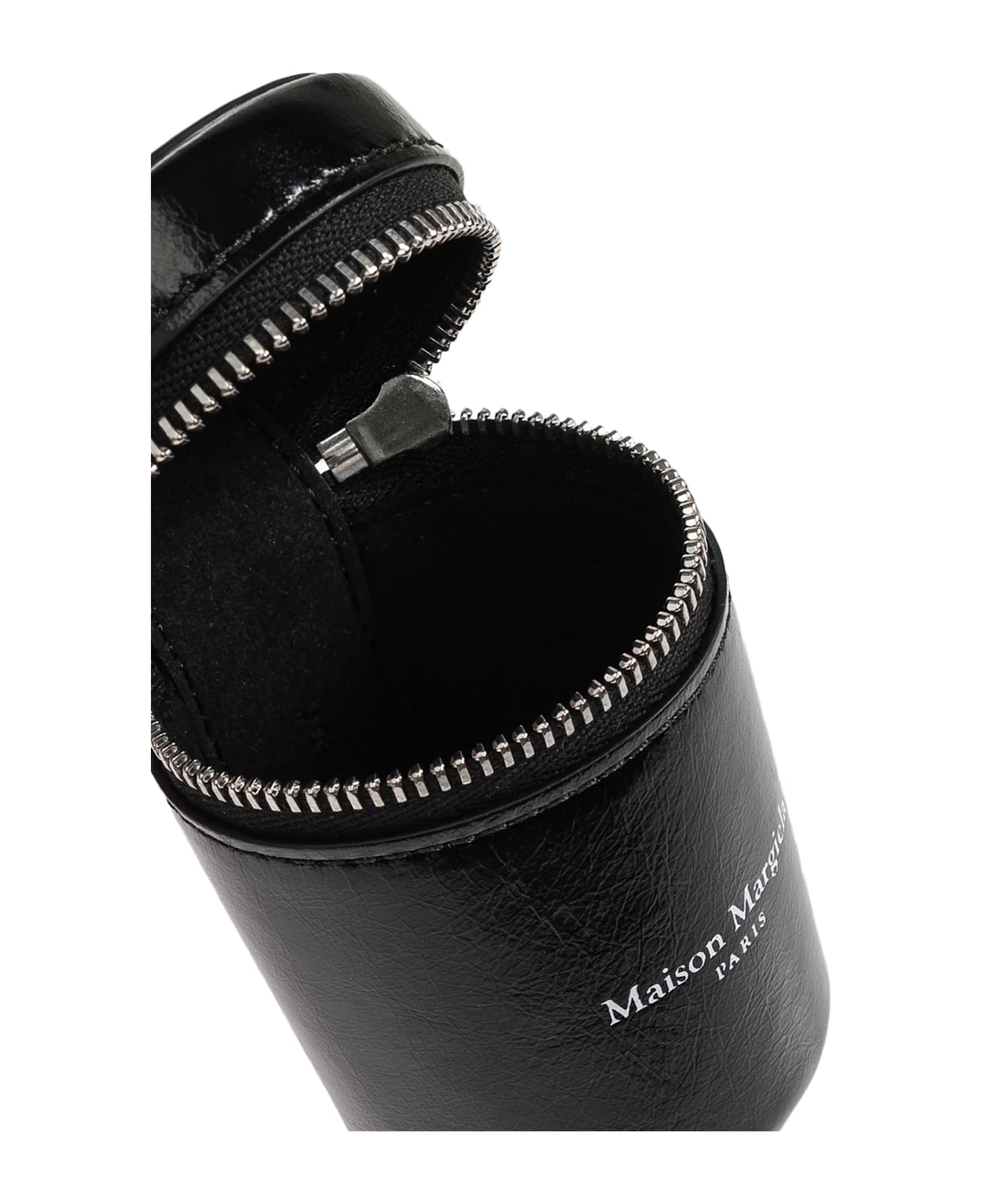 Maison Margiela Keychain With Leather Pouch - Black  