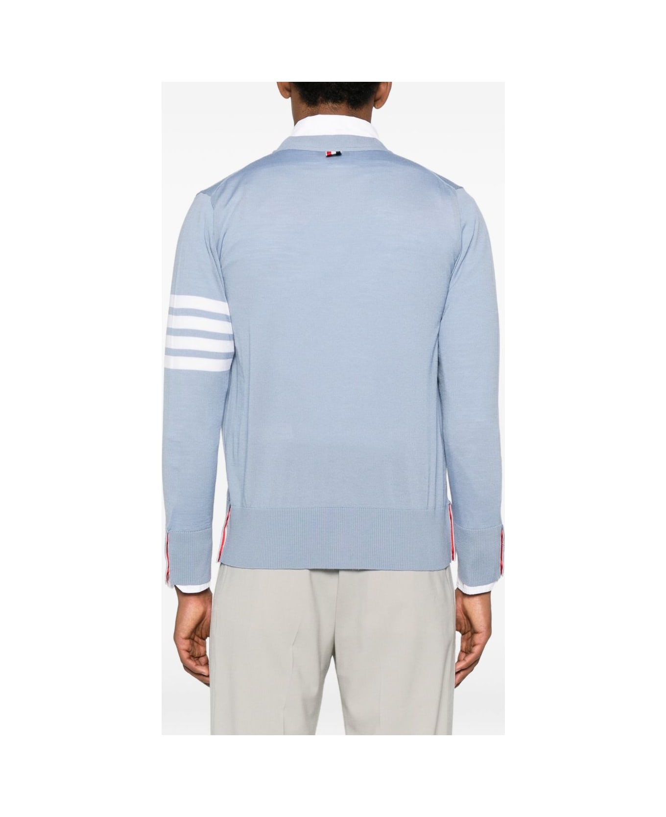 Thom Browne Wool Cardigan - Clear Blue