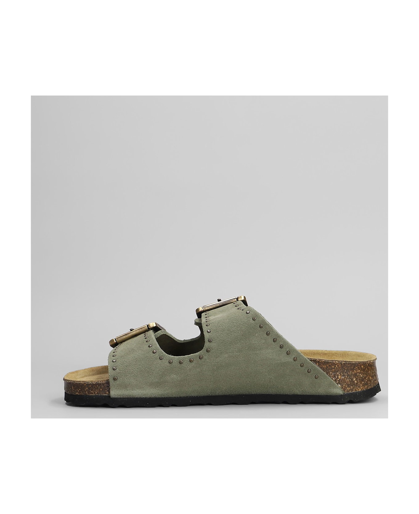 Cubanas Amalia Flats In Green Suede - green