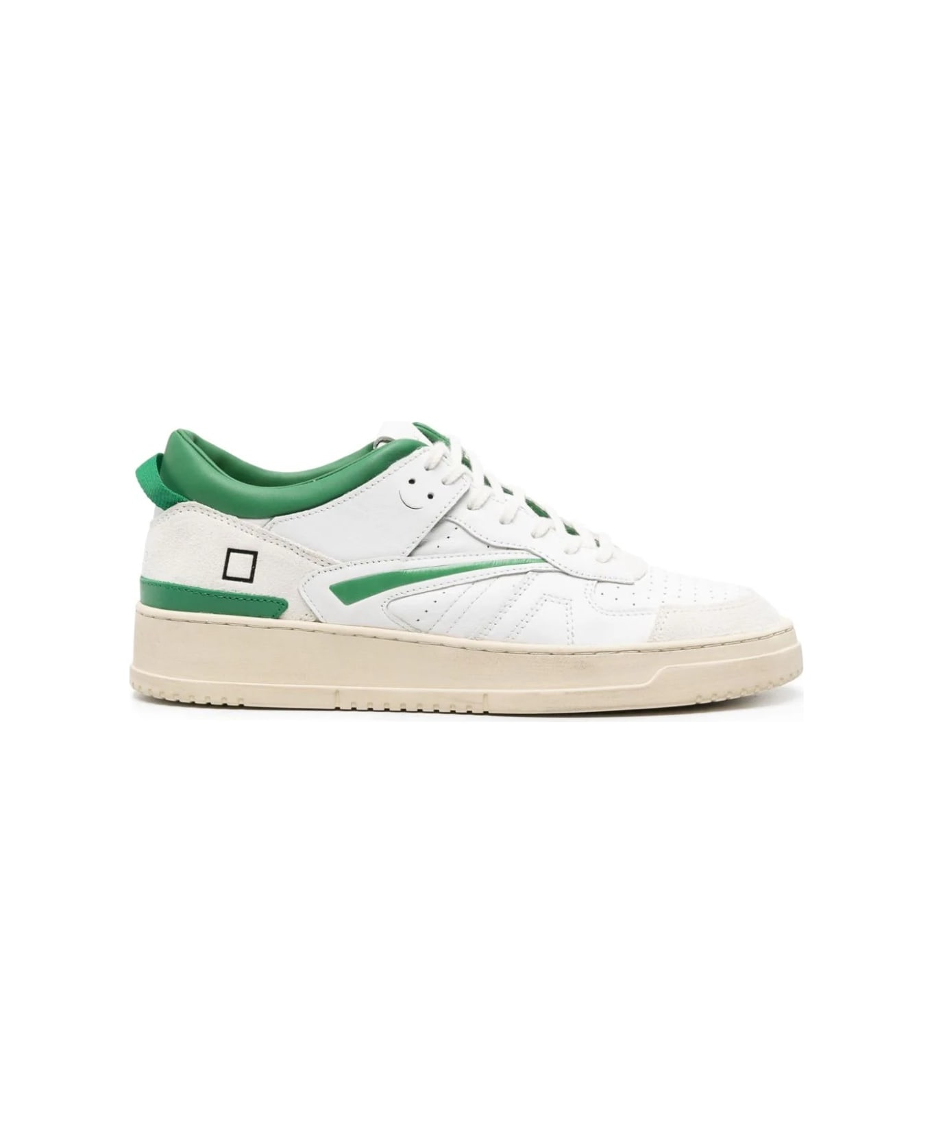 D.A.T.E. White And Green Torneo Sneakers - Green スニーカー