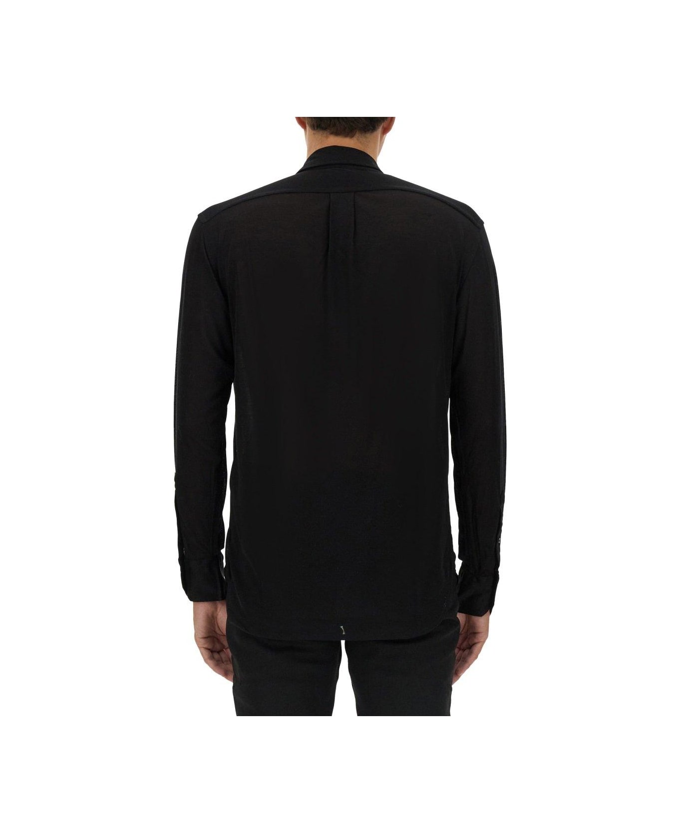 Tom Ford Long-sleeved Straight Hem Shirt - BLACK