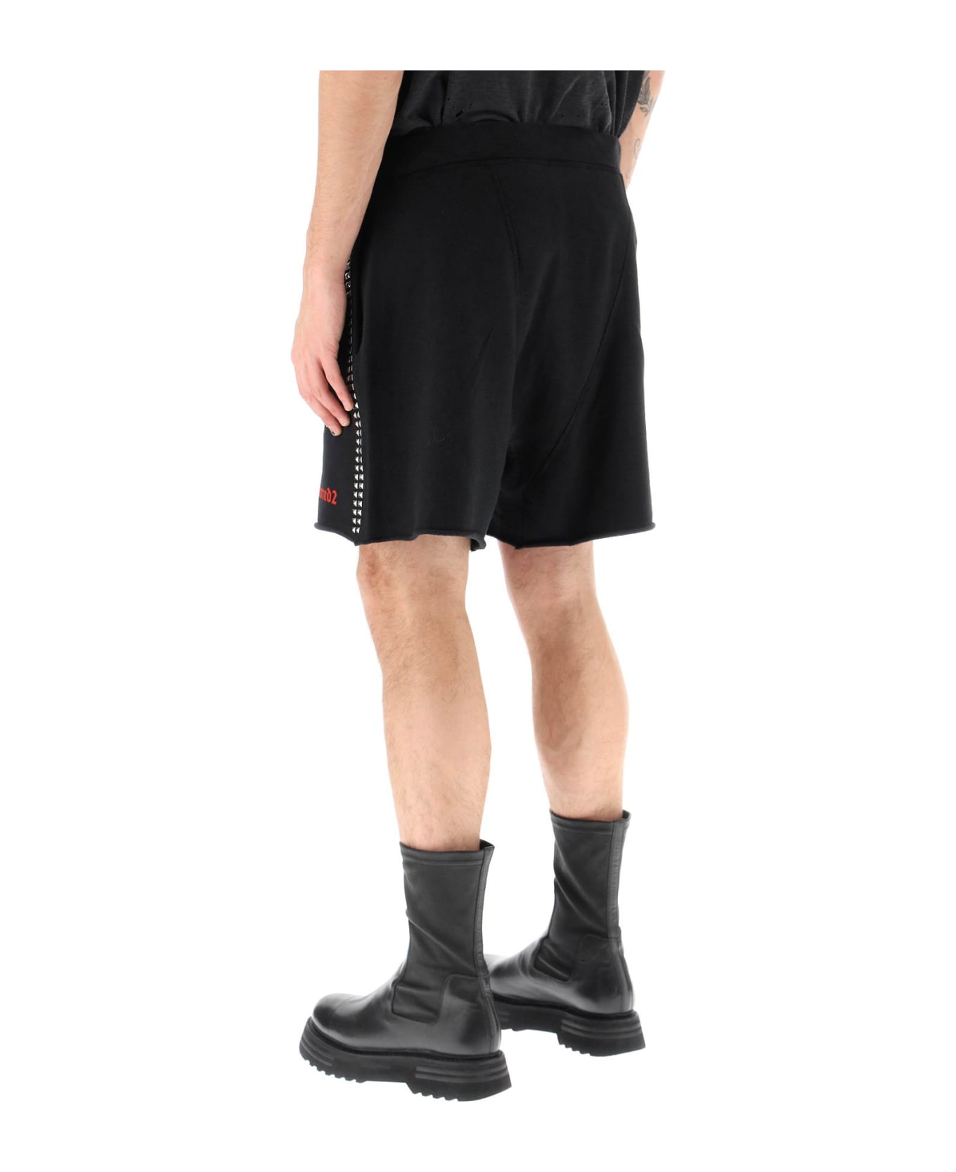 Dsquared2 Studded Shorts - BLACK (Black)