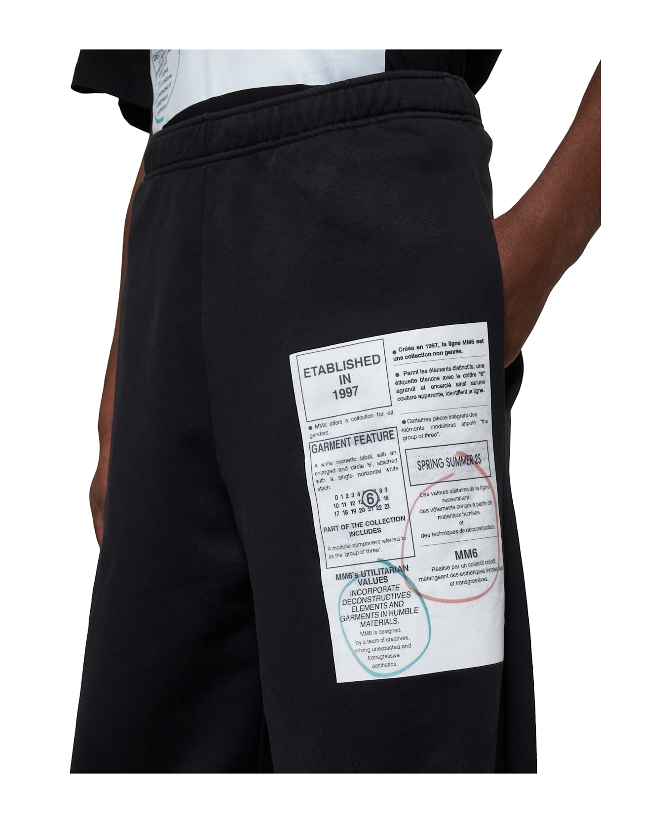 MM6 Maison Margiela Sweatpants With Print - Washed black