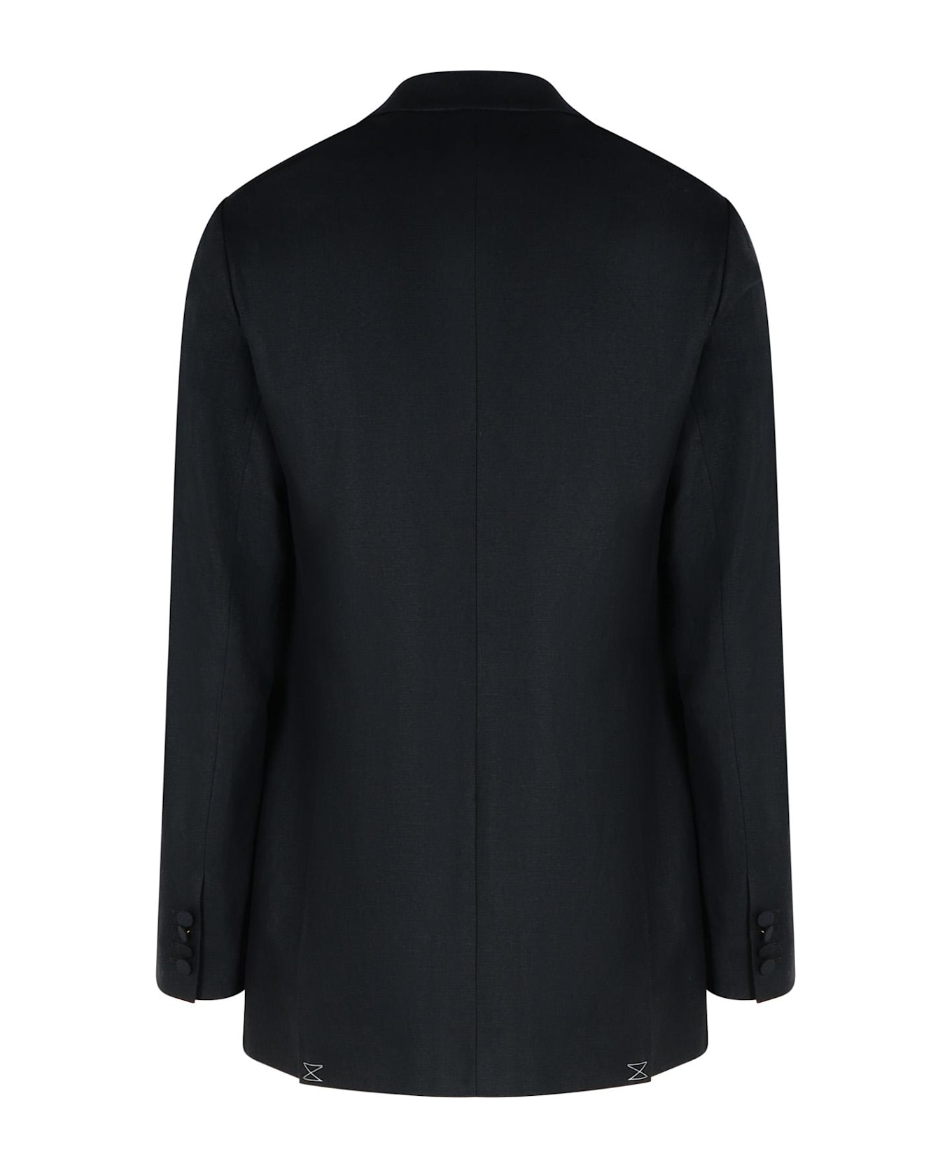 Dries Van Noten 
bartux
 Black Wool Blend Blazer - Black