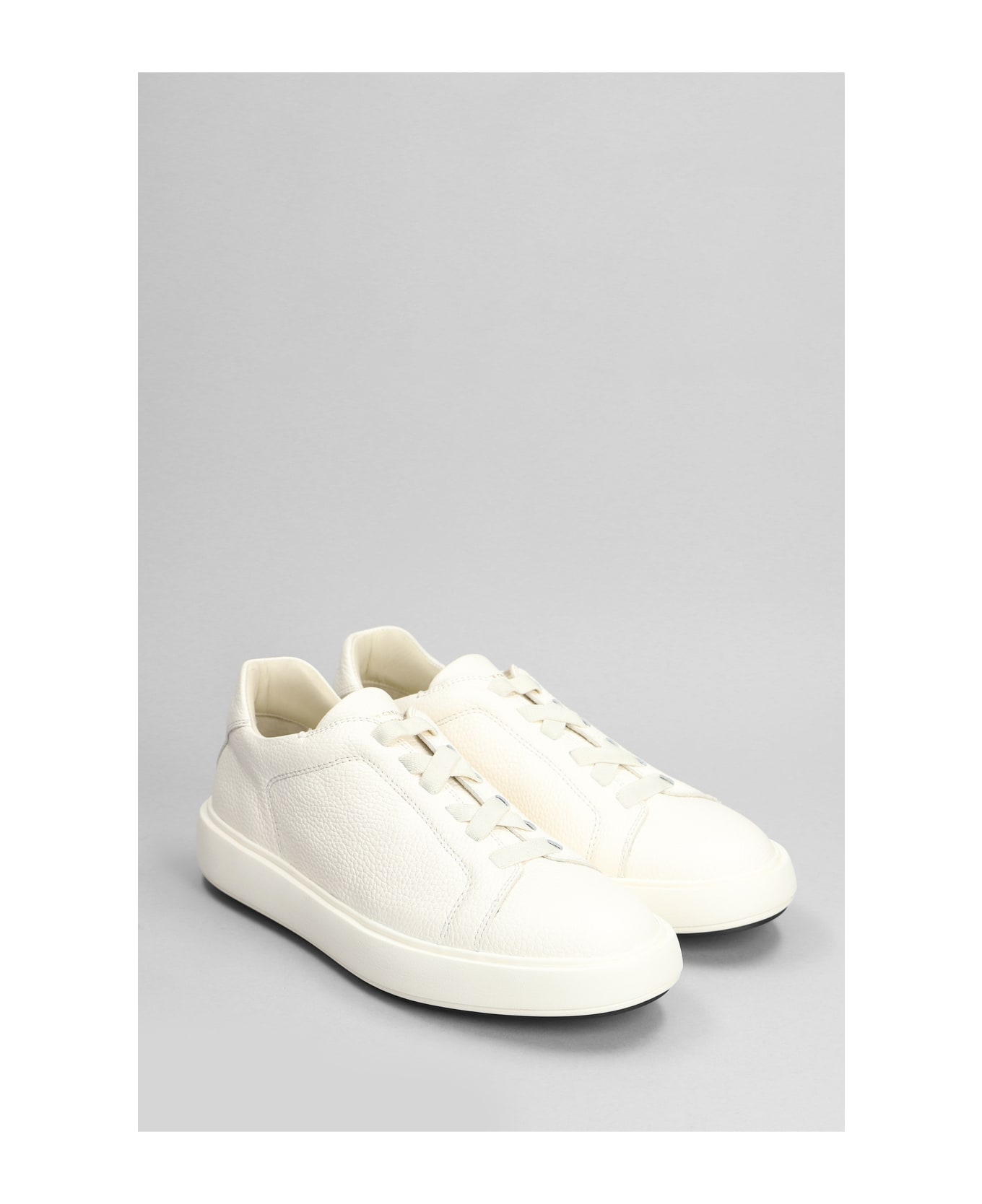 Officine Creative Slouch 001 Sneakers In White Leather - white