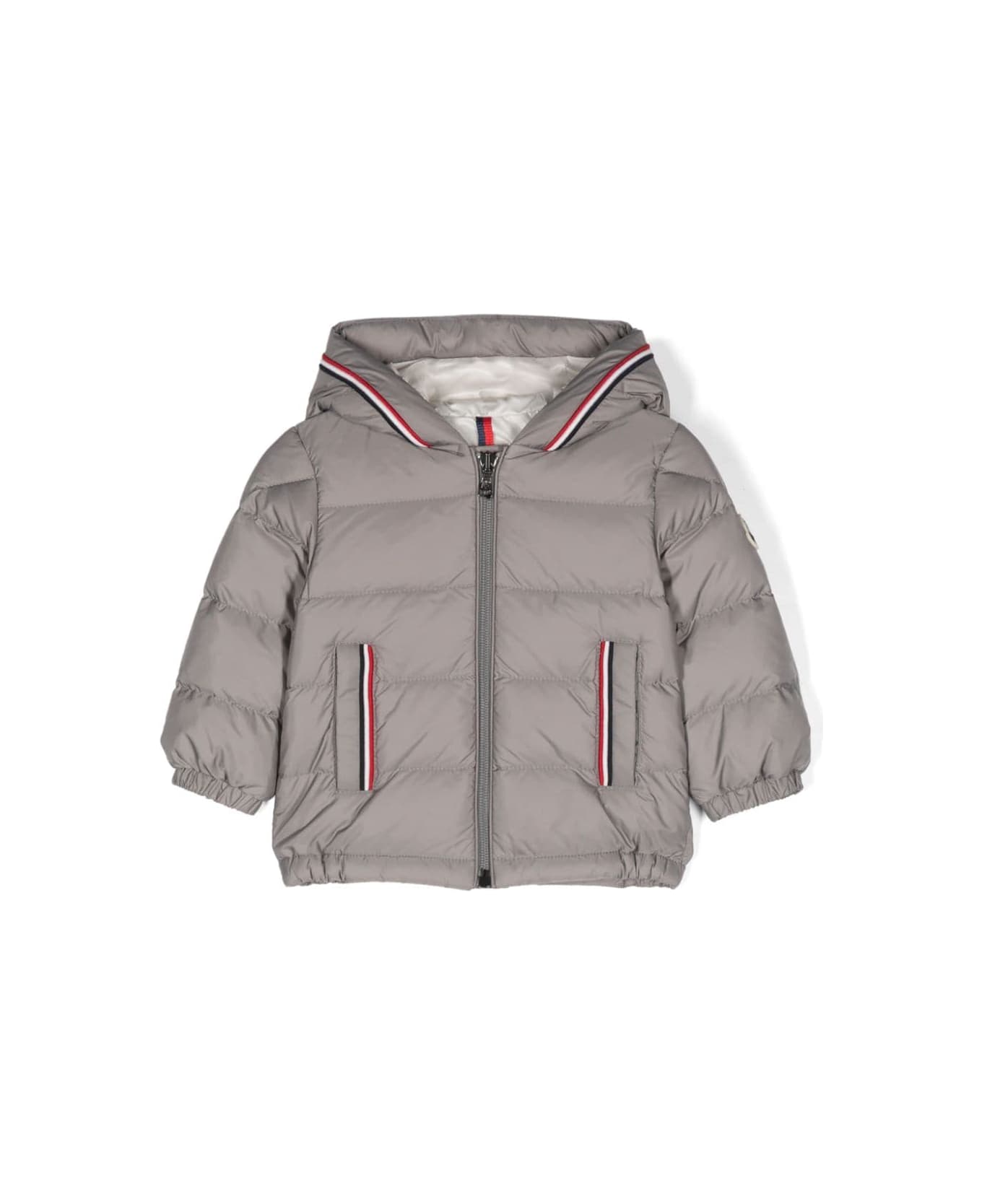 Moncler Gray Down Jacket Baby Unisex - Grey