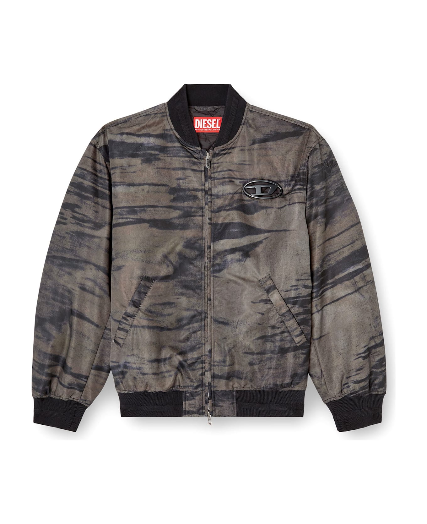 Diesel J-kepes-dlbz Nylon Bomber Jacket - Black