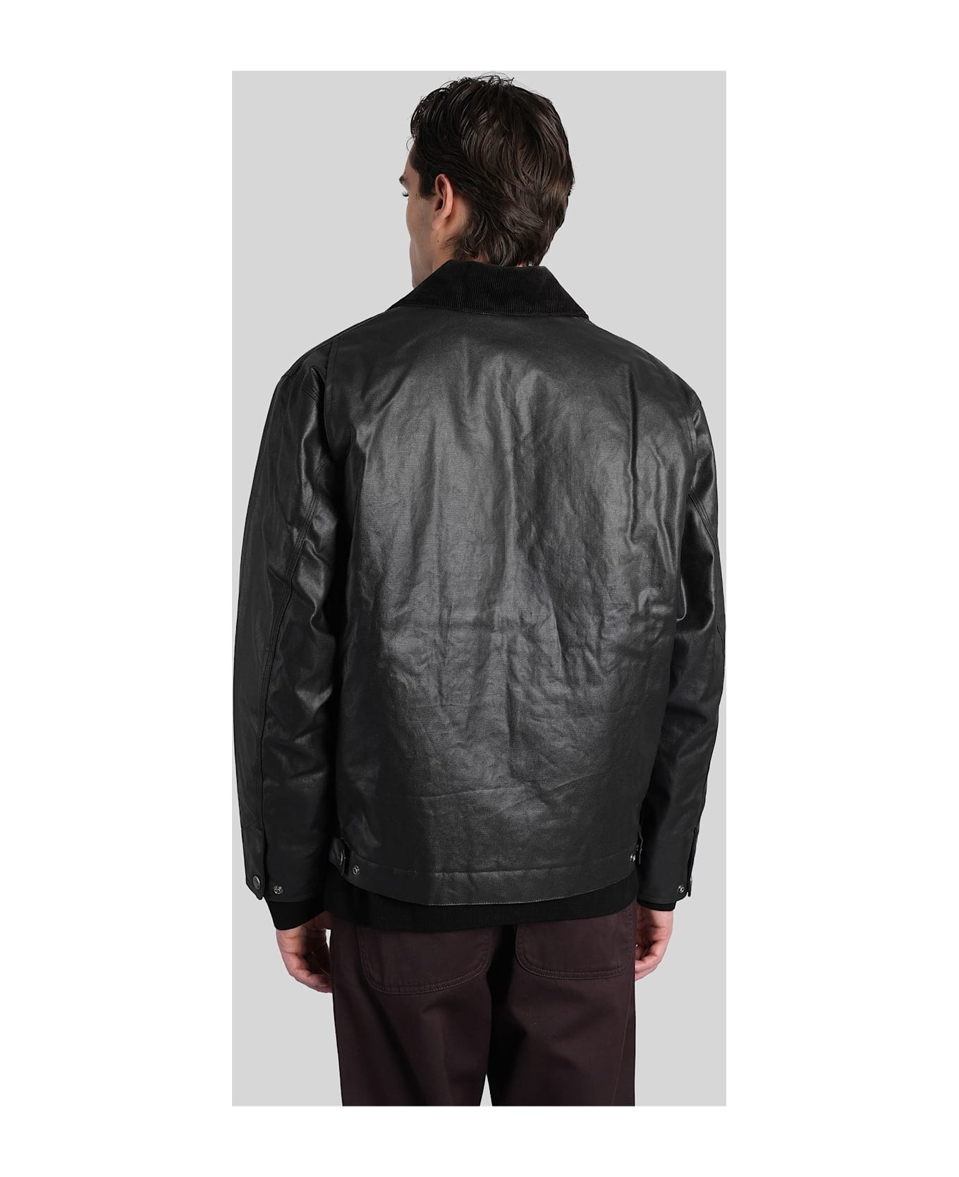 Carhartt Og Dean Jacket Casual Jacket In Black Cotton - black