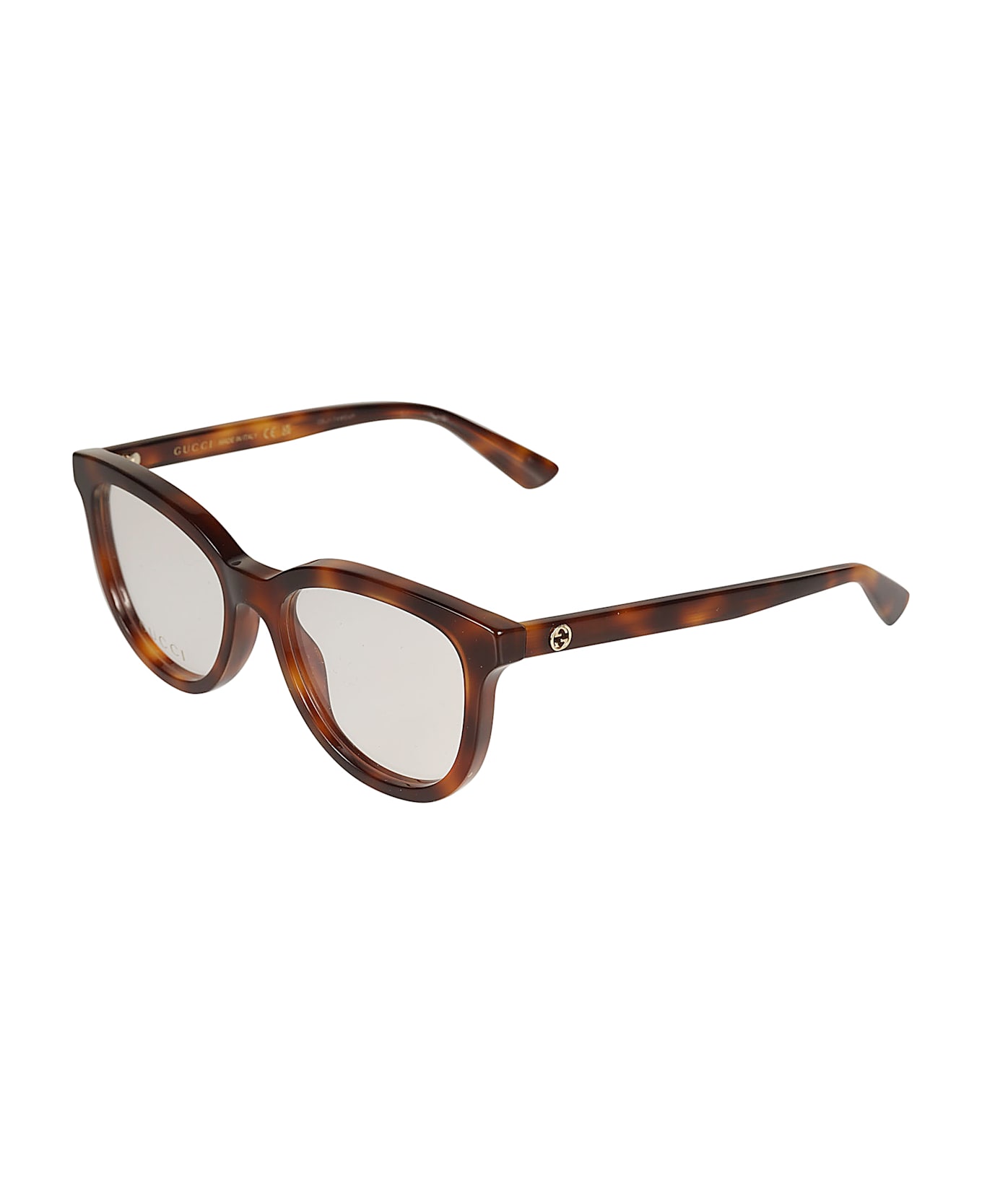 Gucci Eyewear Wayfarer Lens Logo Frame - HAVANA-HAVANA-TRANSPARENT