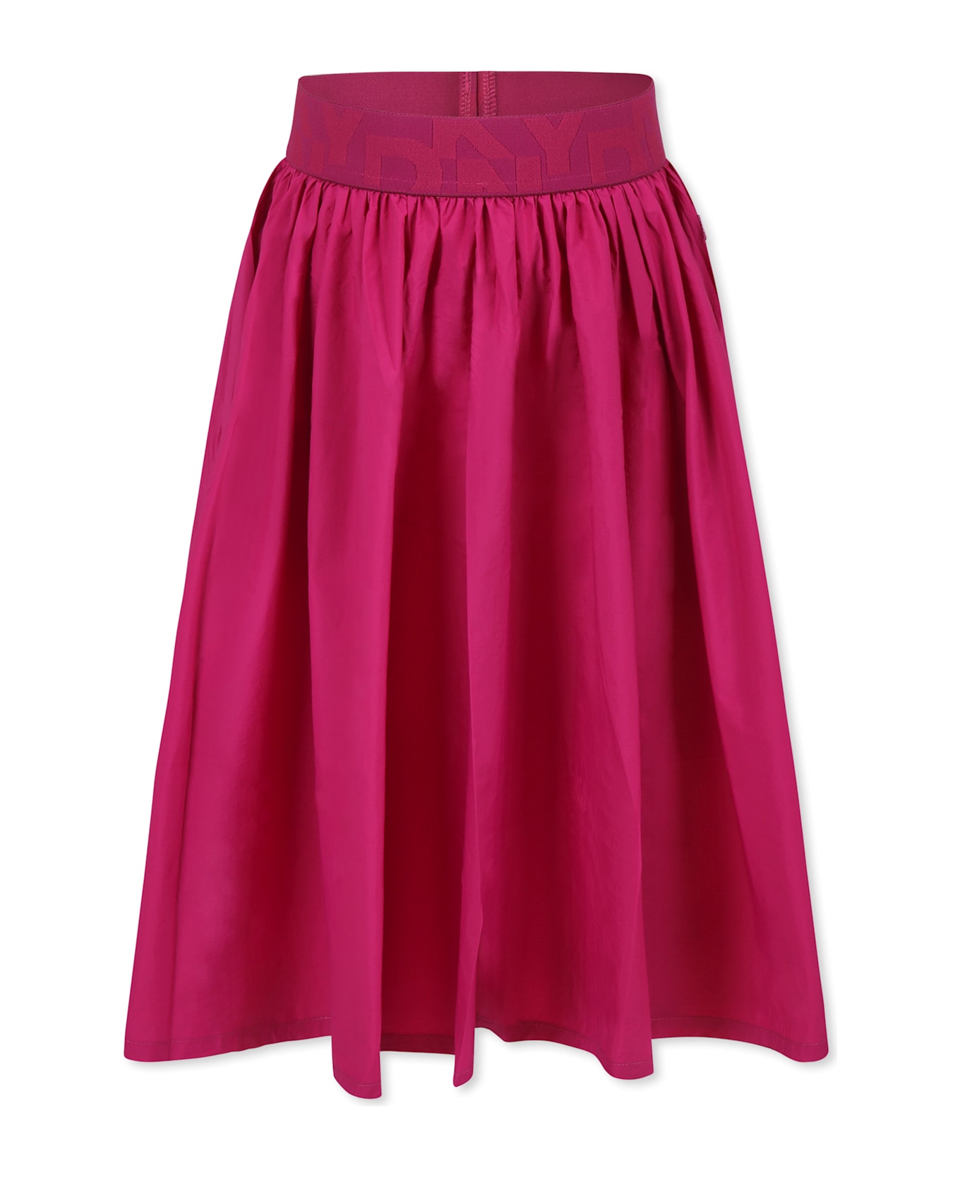 DKNY Fuchsia Skirt For Girl With Logo - Fuchsia