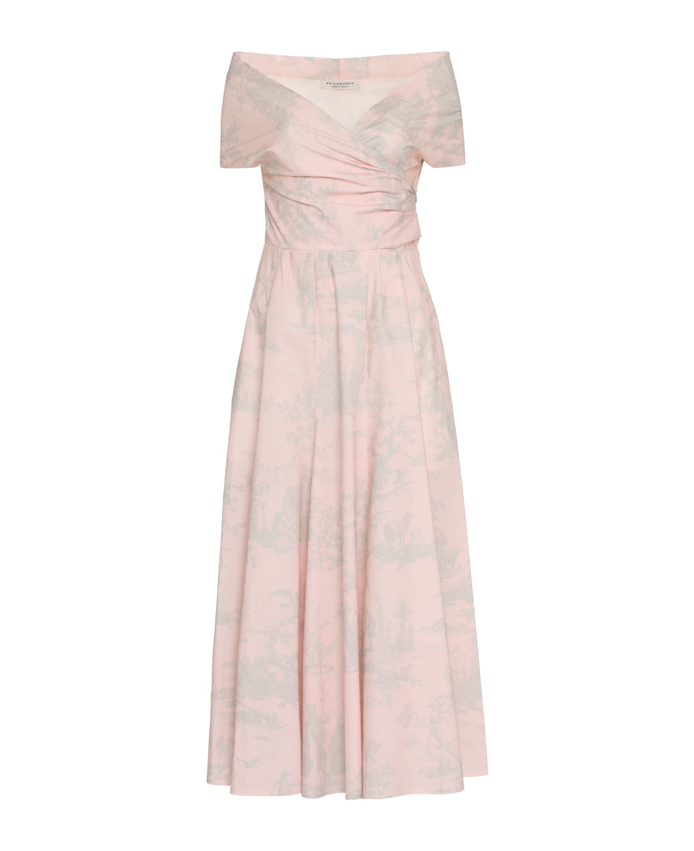Philosophy di Lorenzo Serafini Printed Cotton Dress - Pink