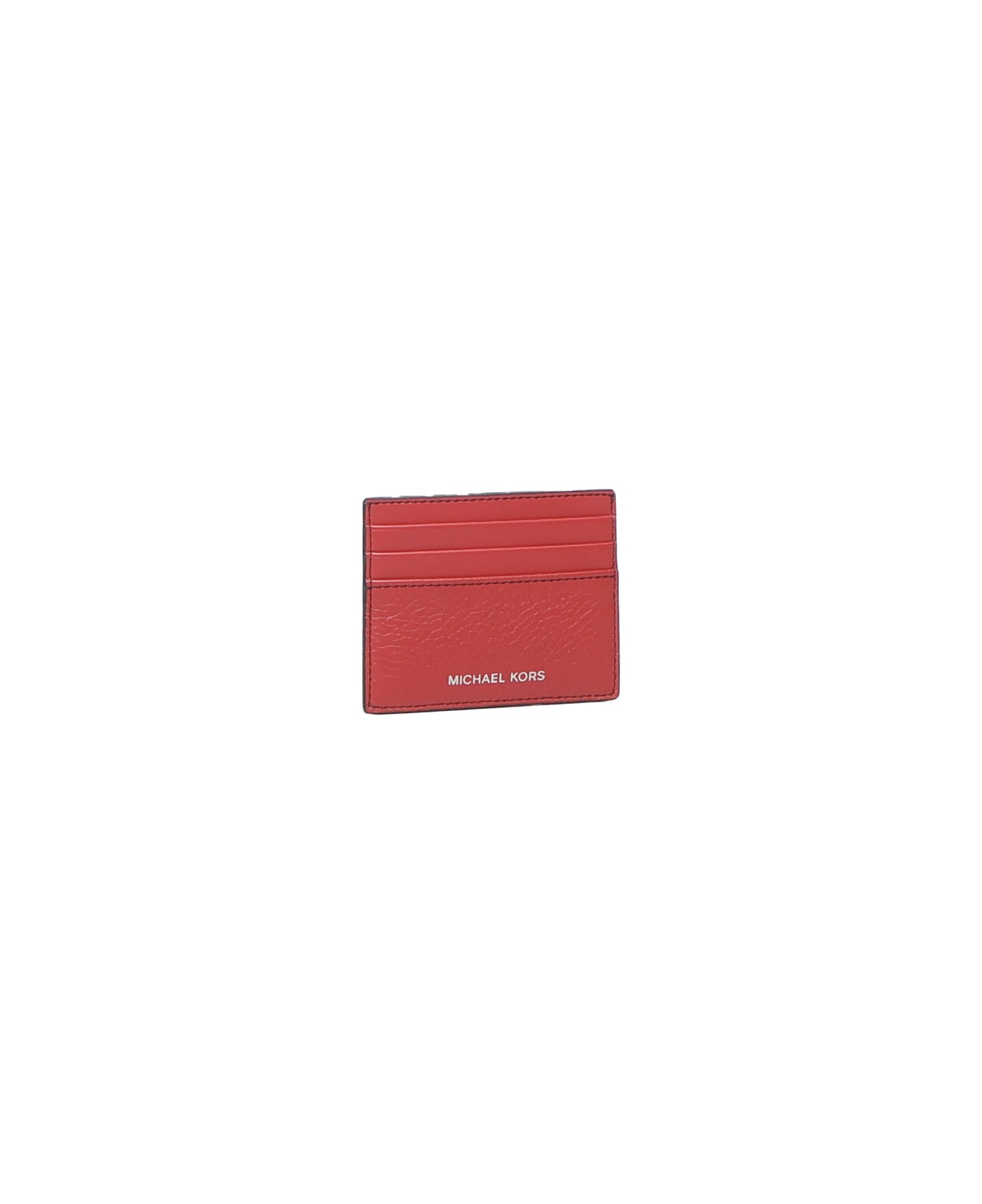 MICHAEL Michael Kors Hudson Grained Leather Card Holder - Orange